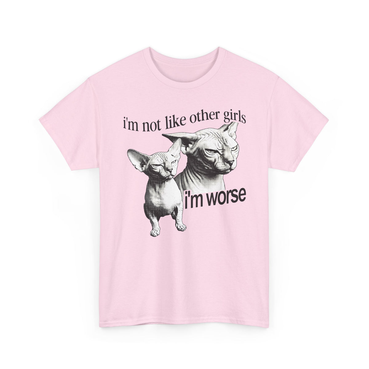 I'm Not Like Other Girls I'm Worse T-Shirt — Funny Sphynx Cat Tee