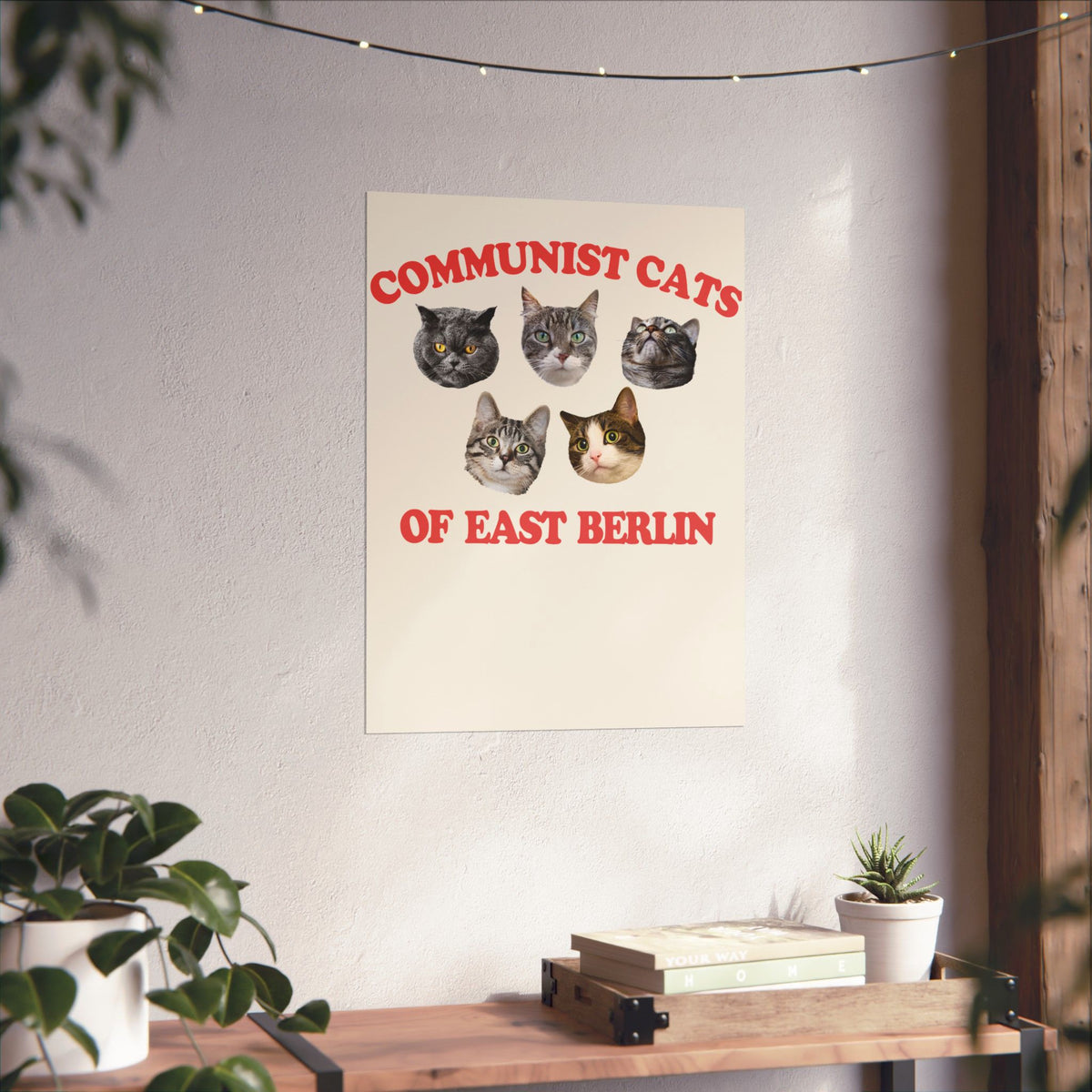 Communist Cats of East Berlin Poster — Retro Socialist Cat Poster
