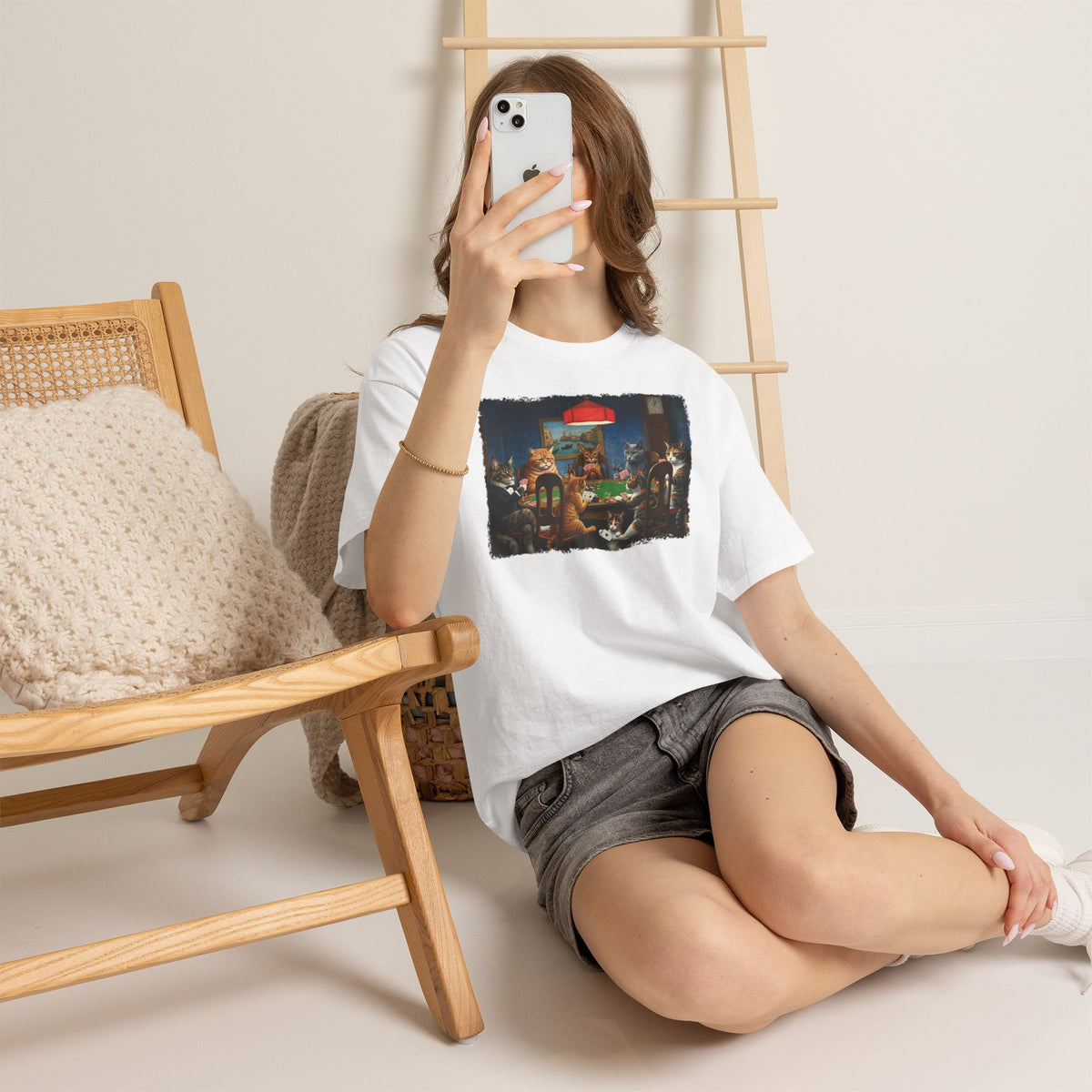 Cats Playing Poker T-Shirt — Funny Poker Cat Art Tee
