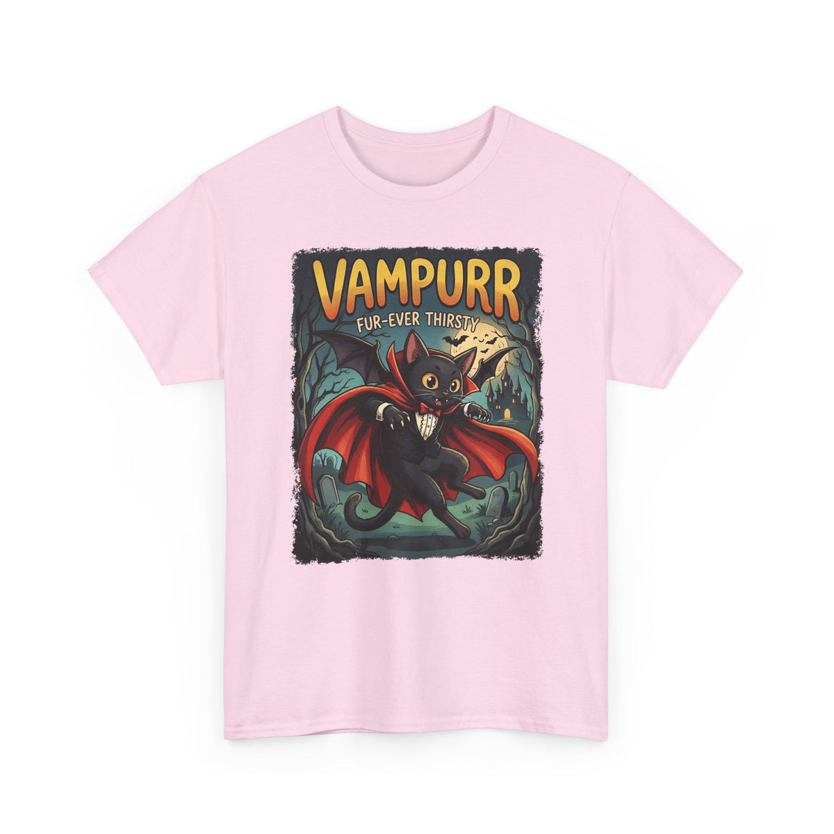 Vampurr 'Fur-ever Thirsty' Cat Vampire T-Shirt