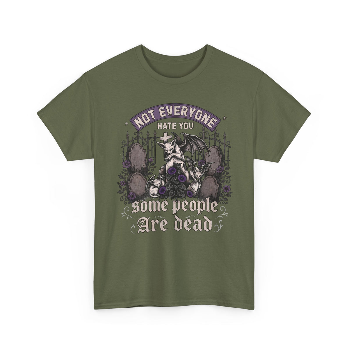 Not Everyone Hate You Some People Are Dead T-Shirt — Funny Goth Sphynx Cat Tee