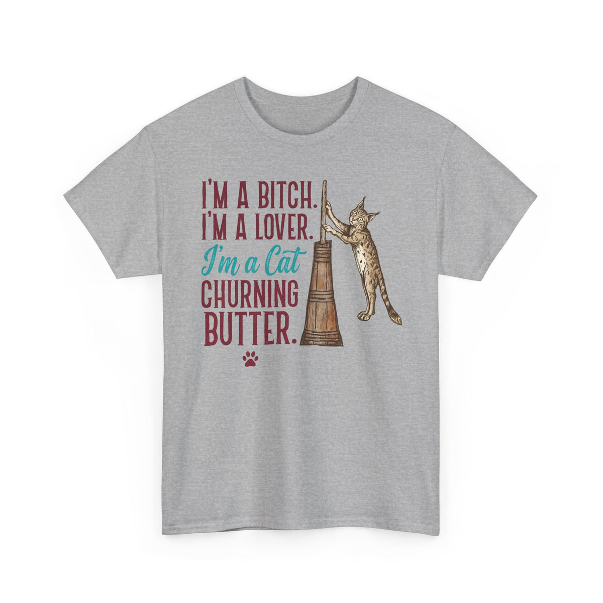 “I'm a Cat Churning Butter” T-Shirt — Funny Whimsical Cat Tee