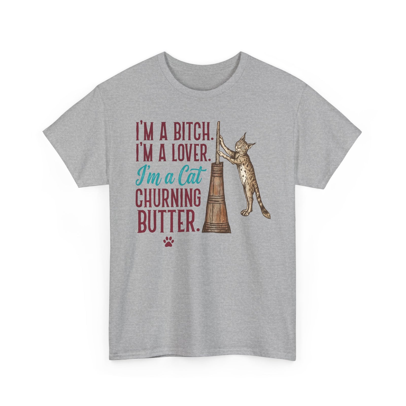“I'm a Cat Churning Butter” T-Shirt — Funny Whimsical Cat Tee