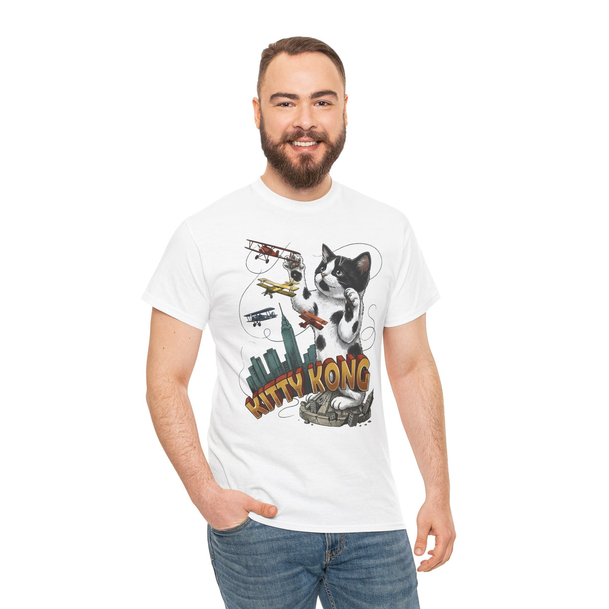 Kittie Kong Parody Cat T-Shirt — Funny Vintage-Style Cat Tee