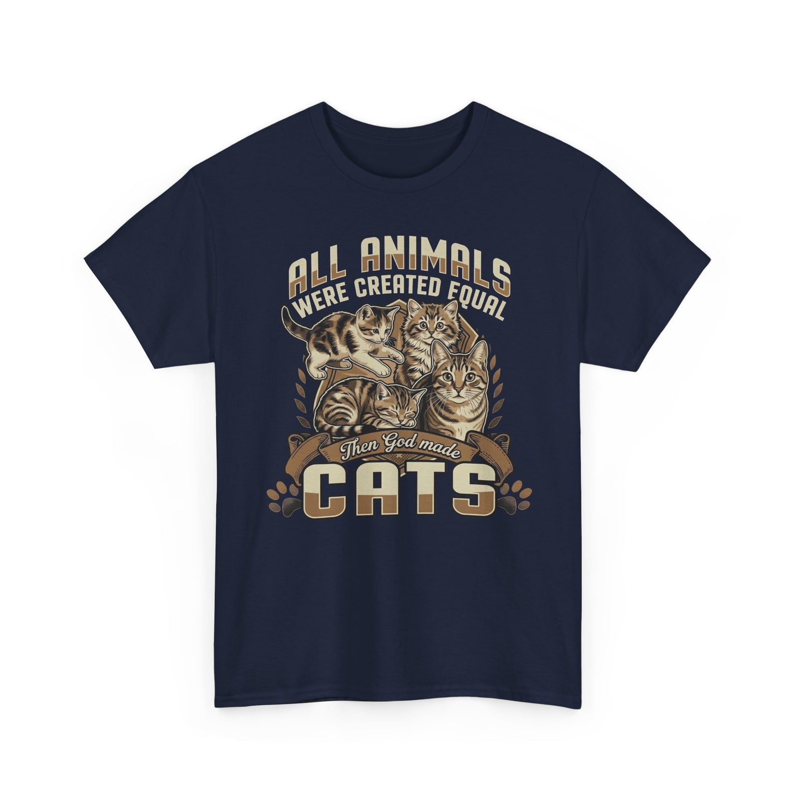 All Animals Were Created Equal Then God Made Cats Graphic Shirt