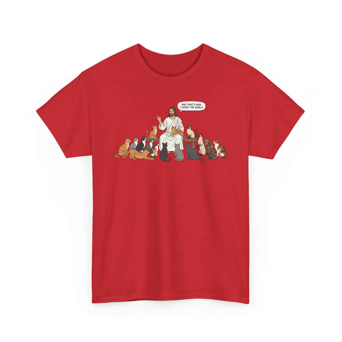 Cats & Jesus T-Shirt — Faith + Feline Graphic Tee