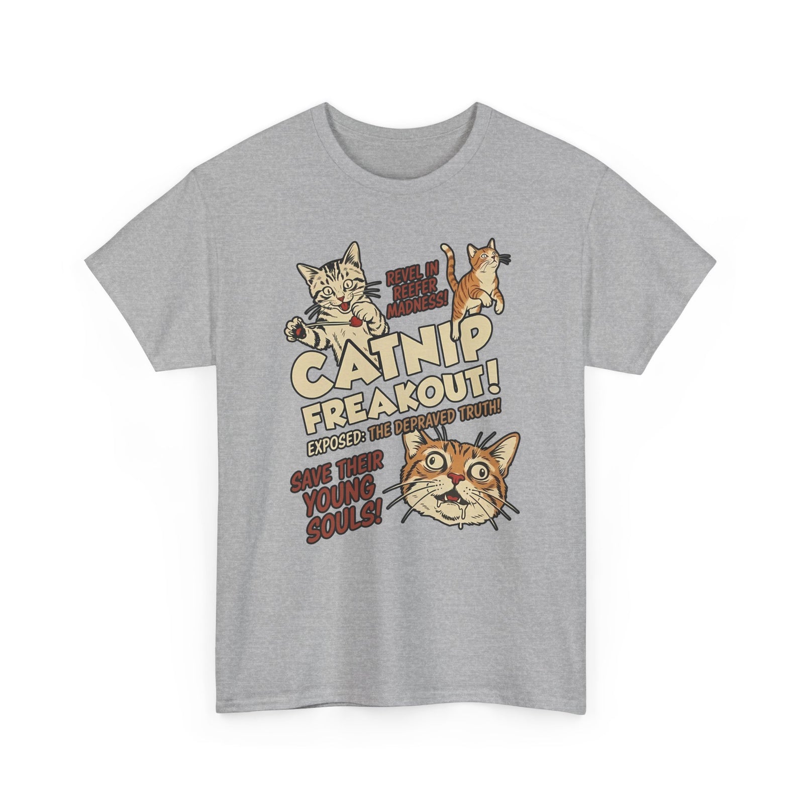 Catnip Freakout T-Shirt — Funny Cat Lover Tee