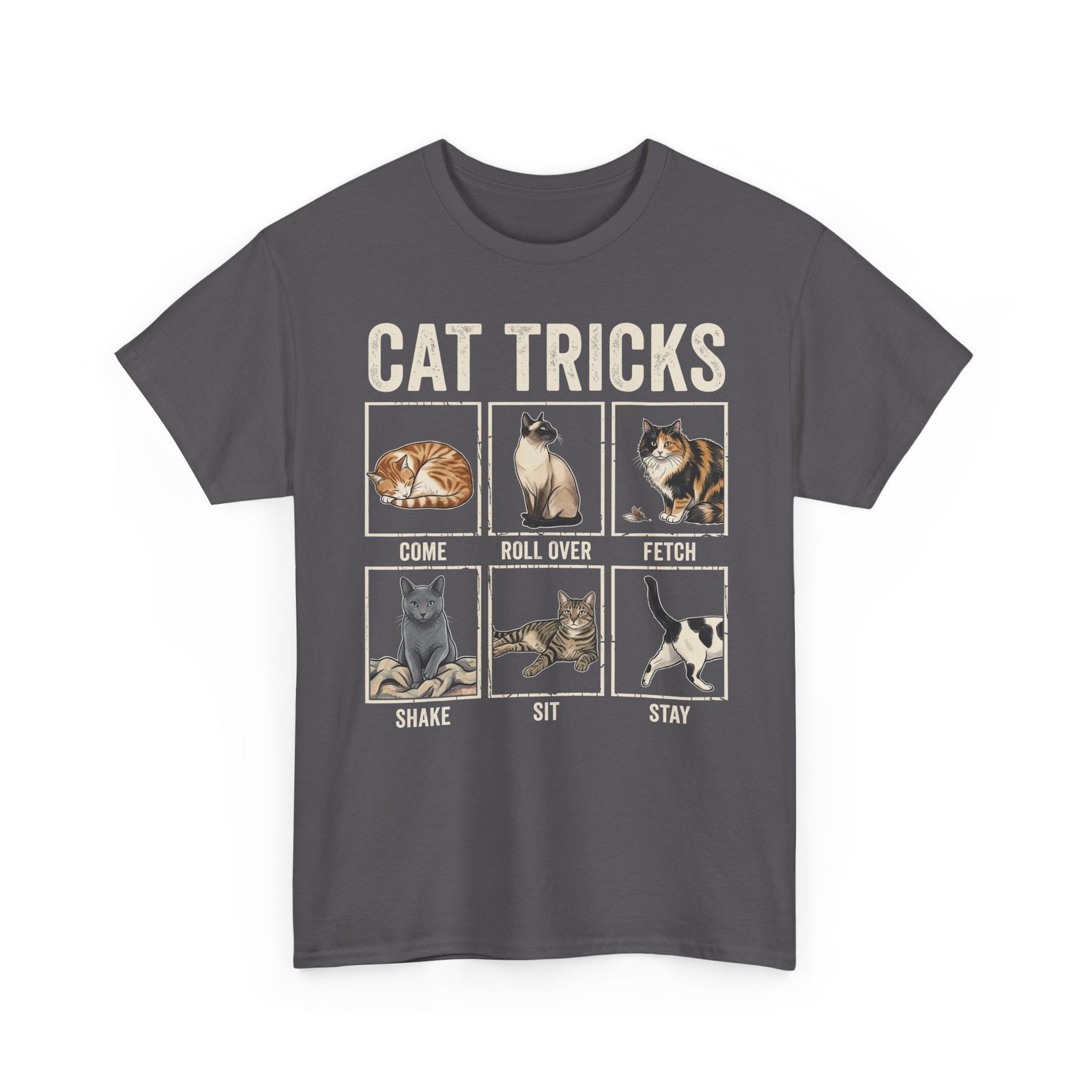 Funny Cat Tricks T-Shirt — Cute Cat Humor Tee