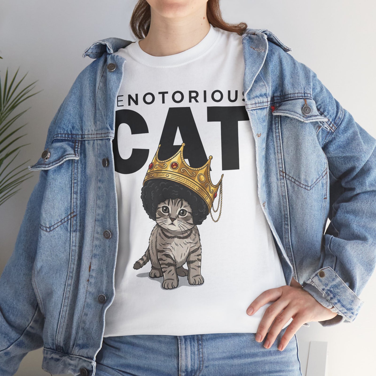 Notorious Cat T-Shirt — Cute Kitten with Crown Graphic