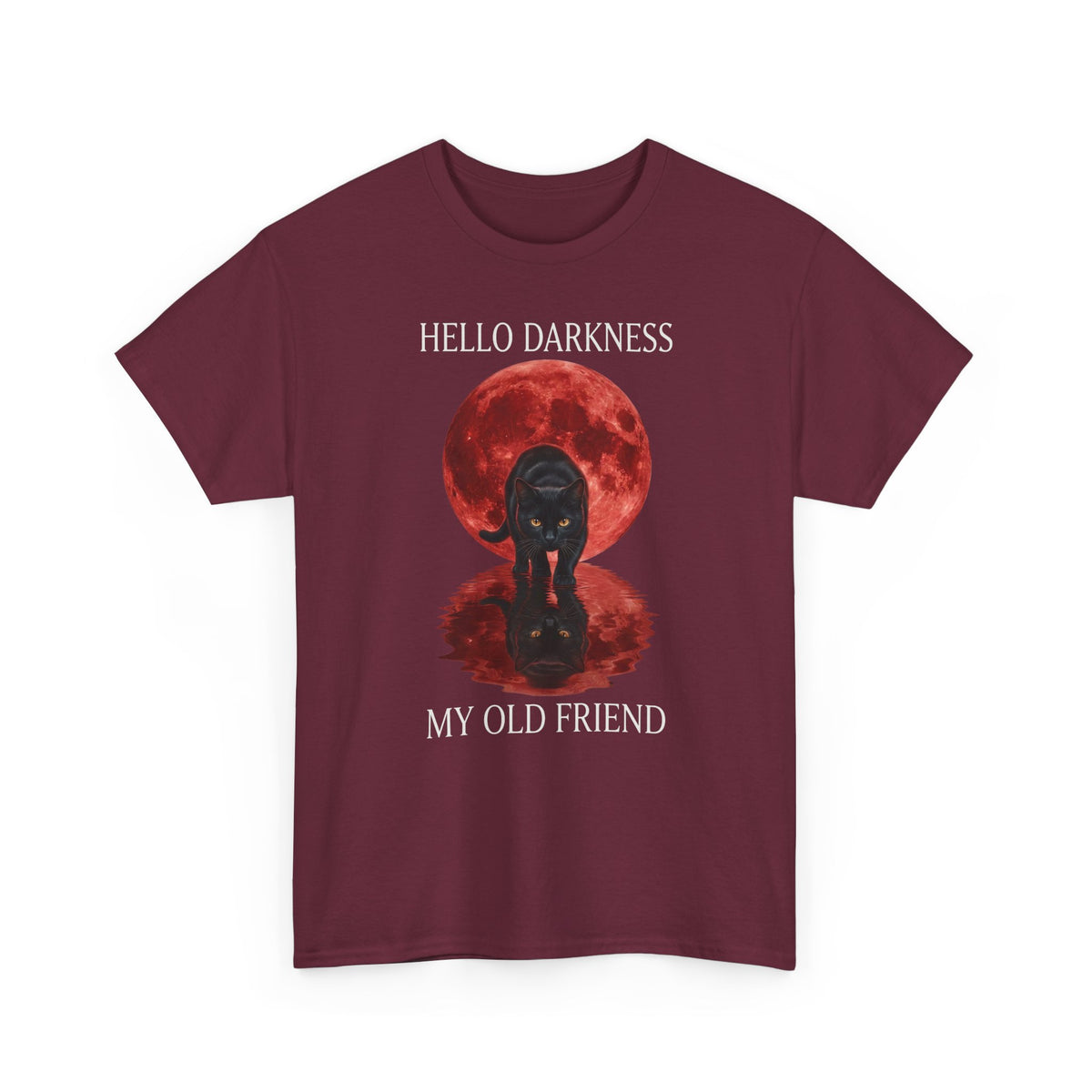 Hello Darkness My Old Friend Black Cat T-Shirt