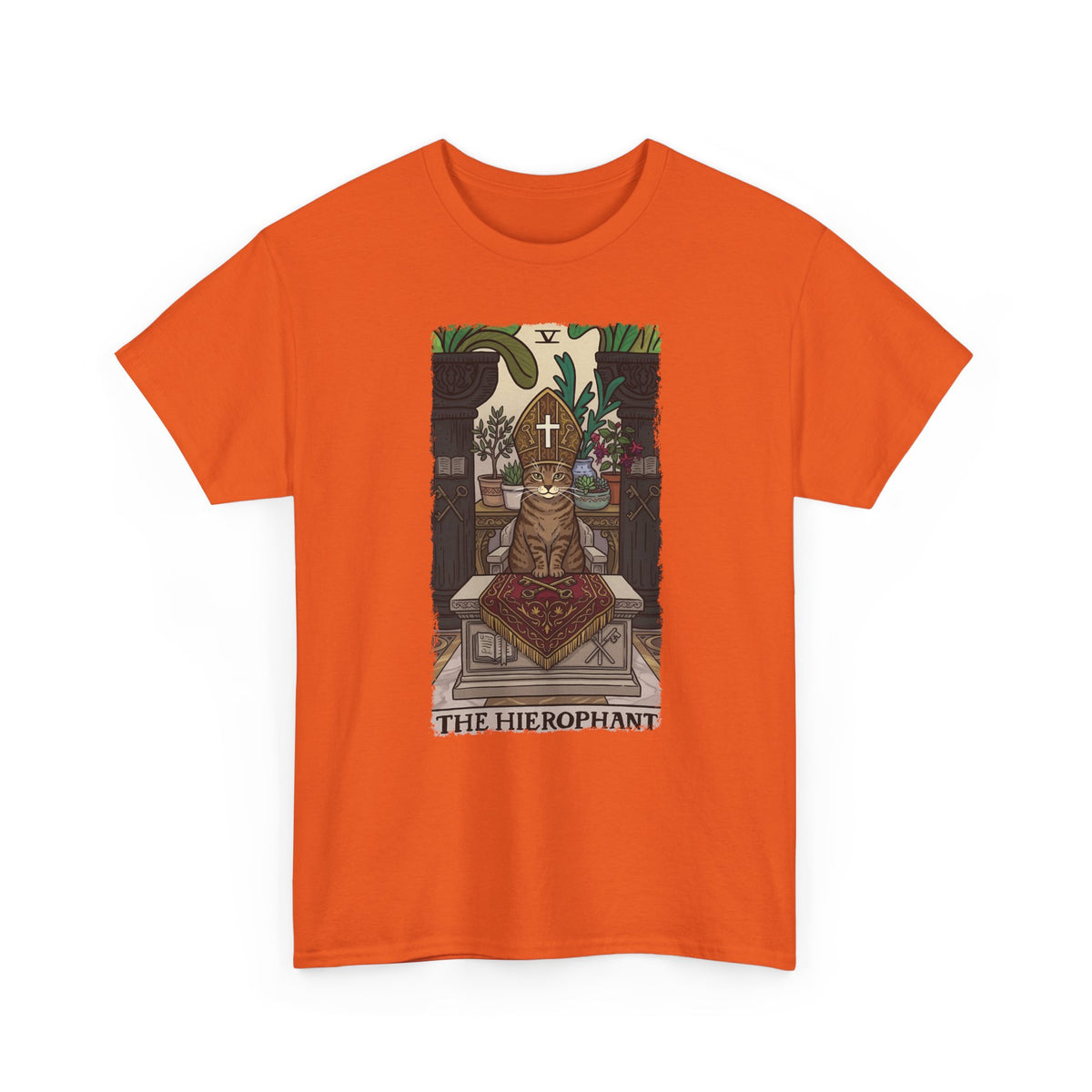 The Hierophant Cat T-Shirt — Mystical Tarot-Inspired Tee