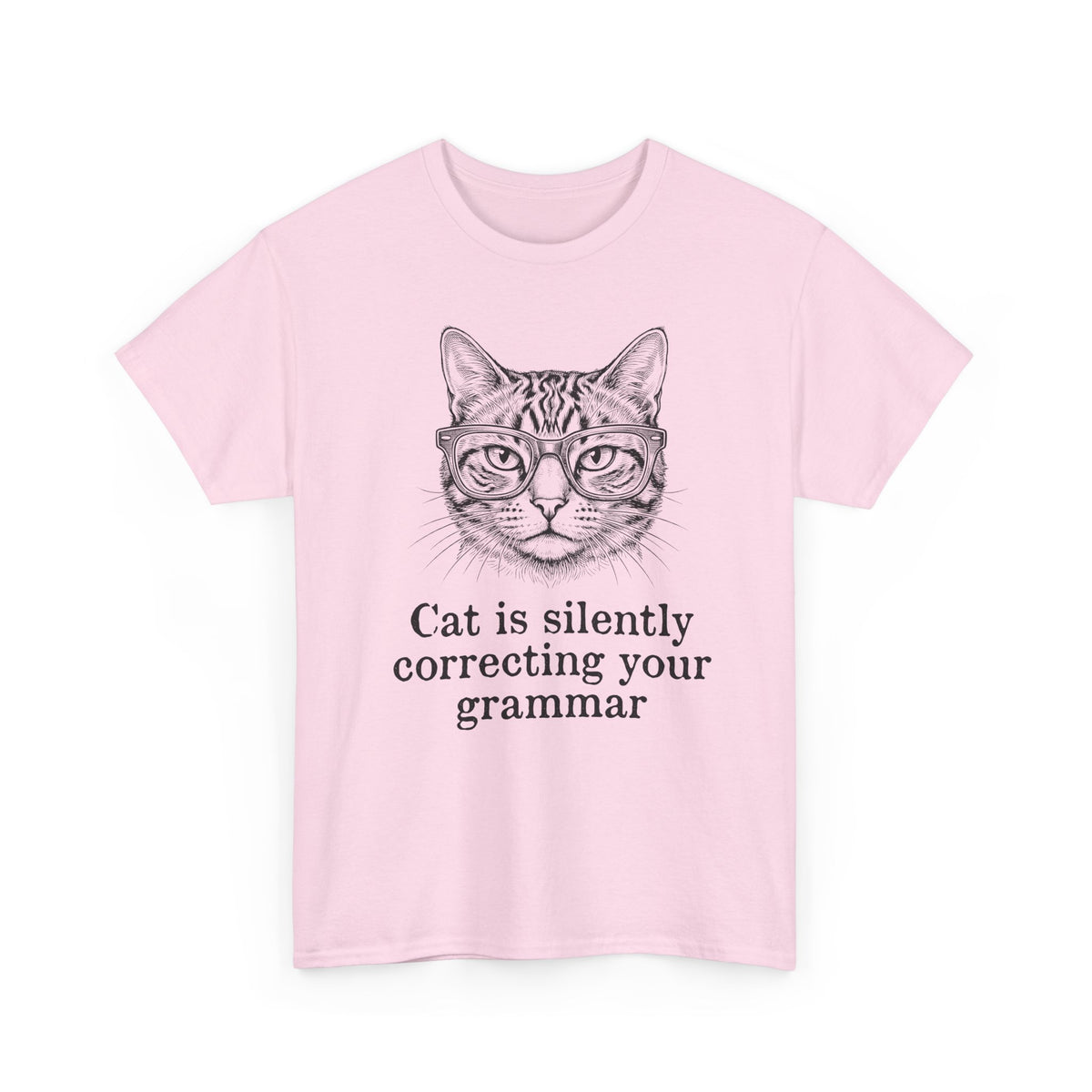 Cat Is Silently Correcting Your Grammar T-Shirt — Funny Grammar Cat Tee