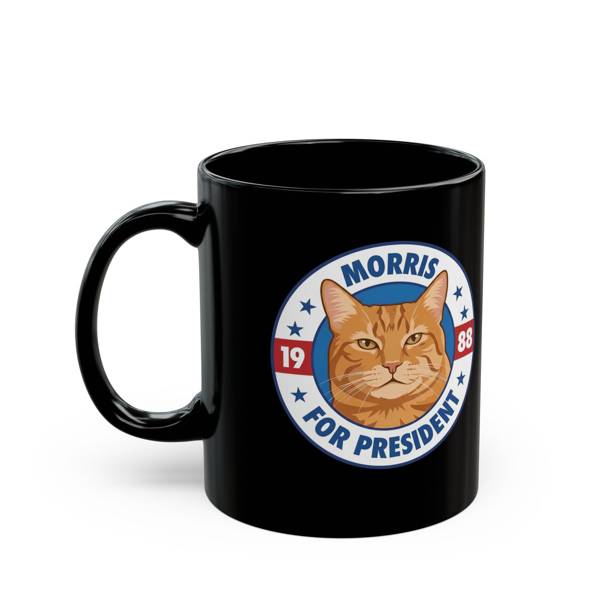 Cat For President 1988 Black Mug Vintage Political Cat Mug