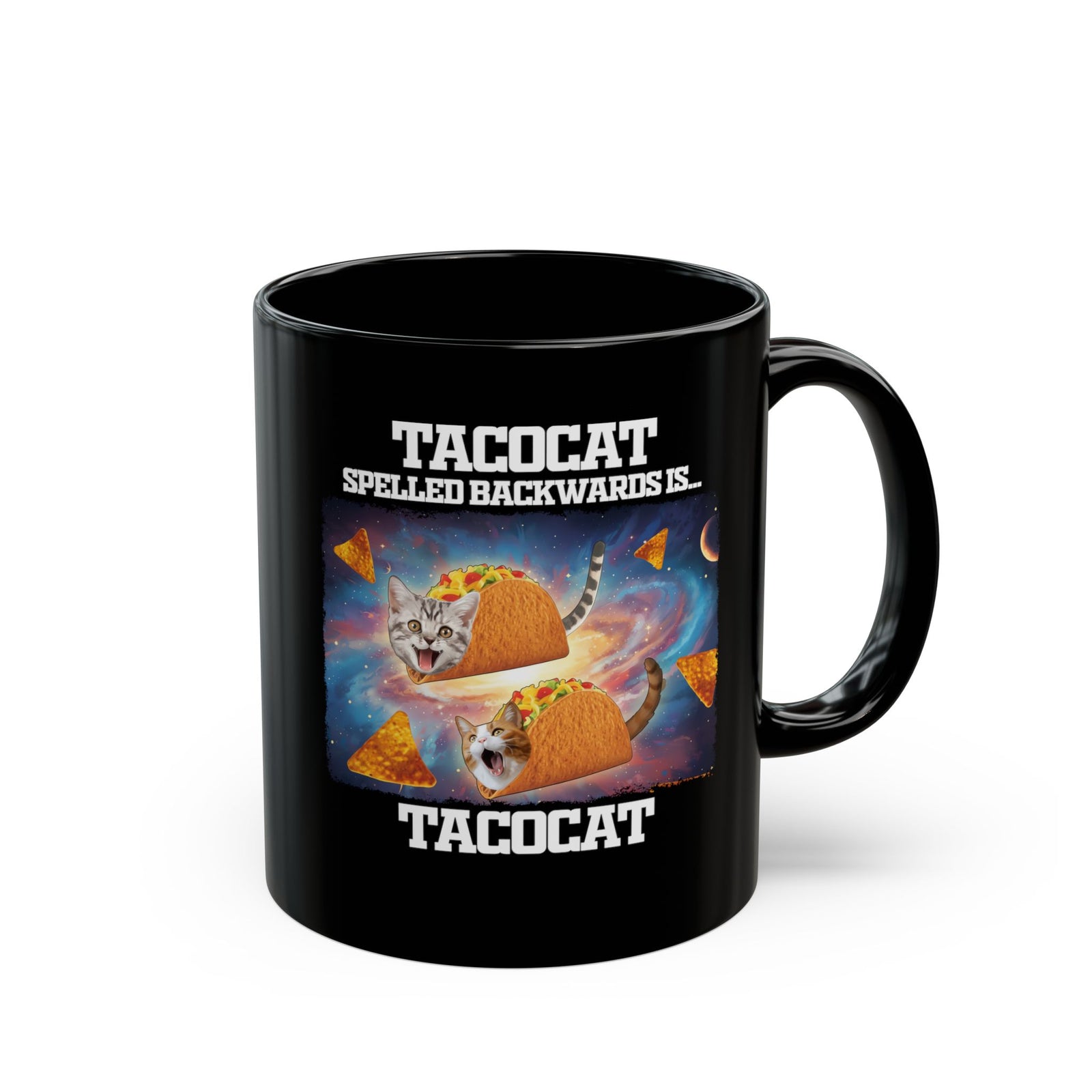 Tacocat Spelled Backwards Is Tacocat Black Mug