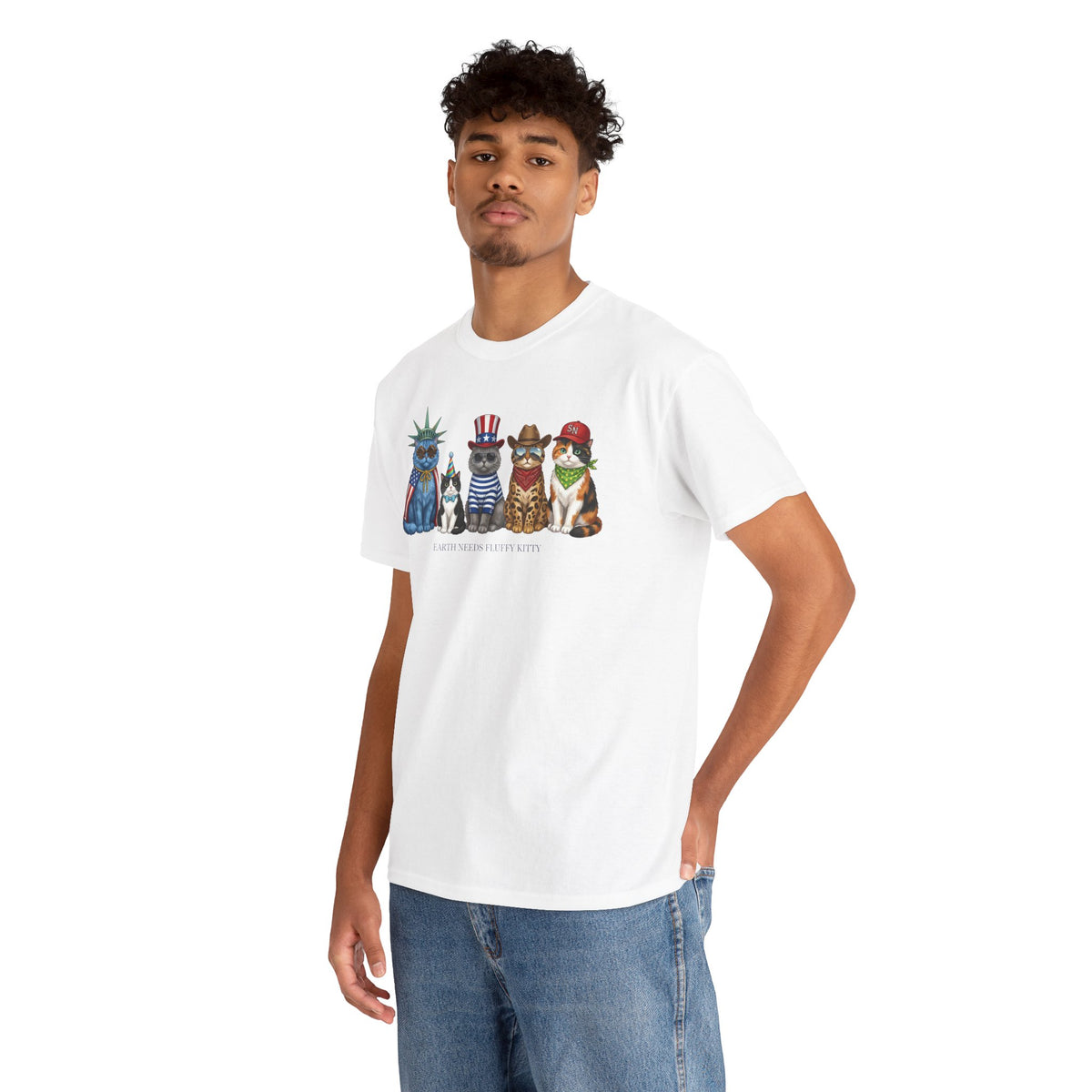 Earth Needs Fluffy Kitty T-Shirt