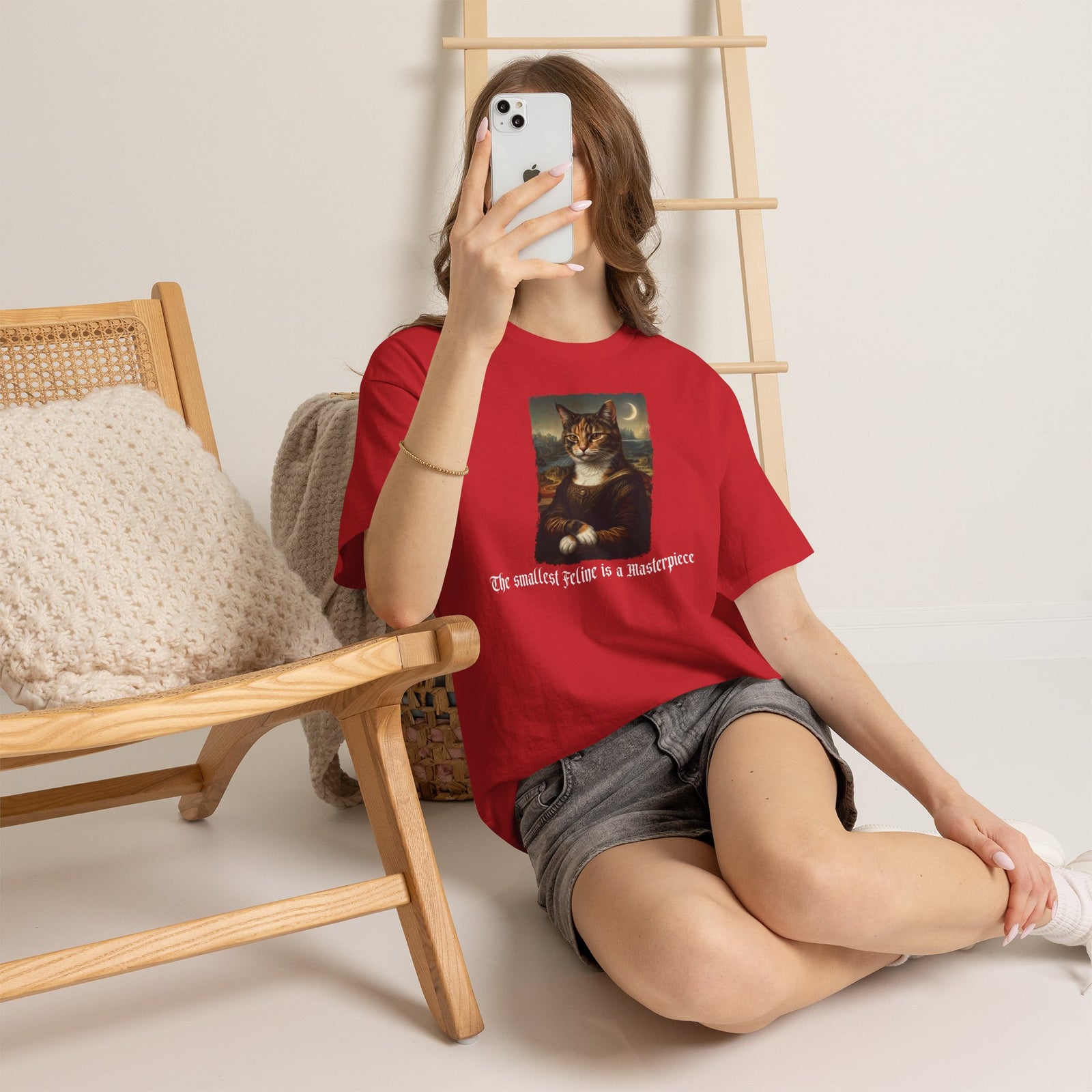 Funny Cat T-Shirt — "The Smallest Feline Is a Masterpiece"