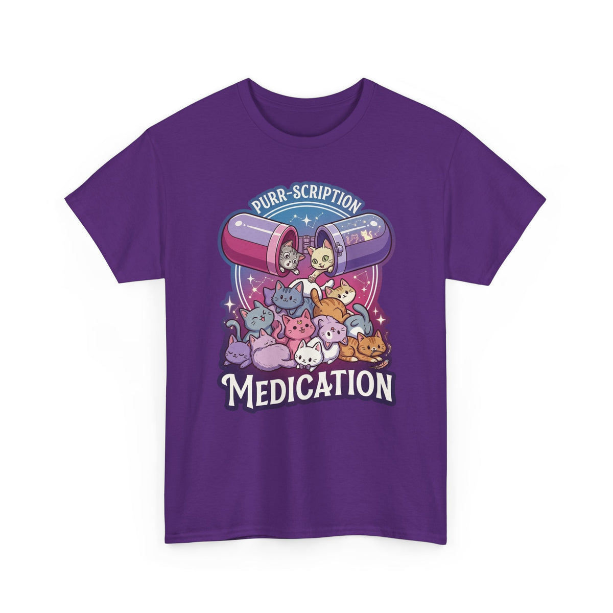 Purr‑Scription Medication Cat T-Shirt