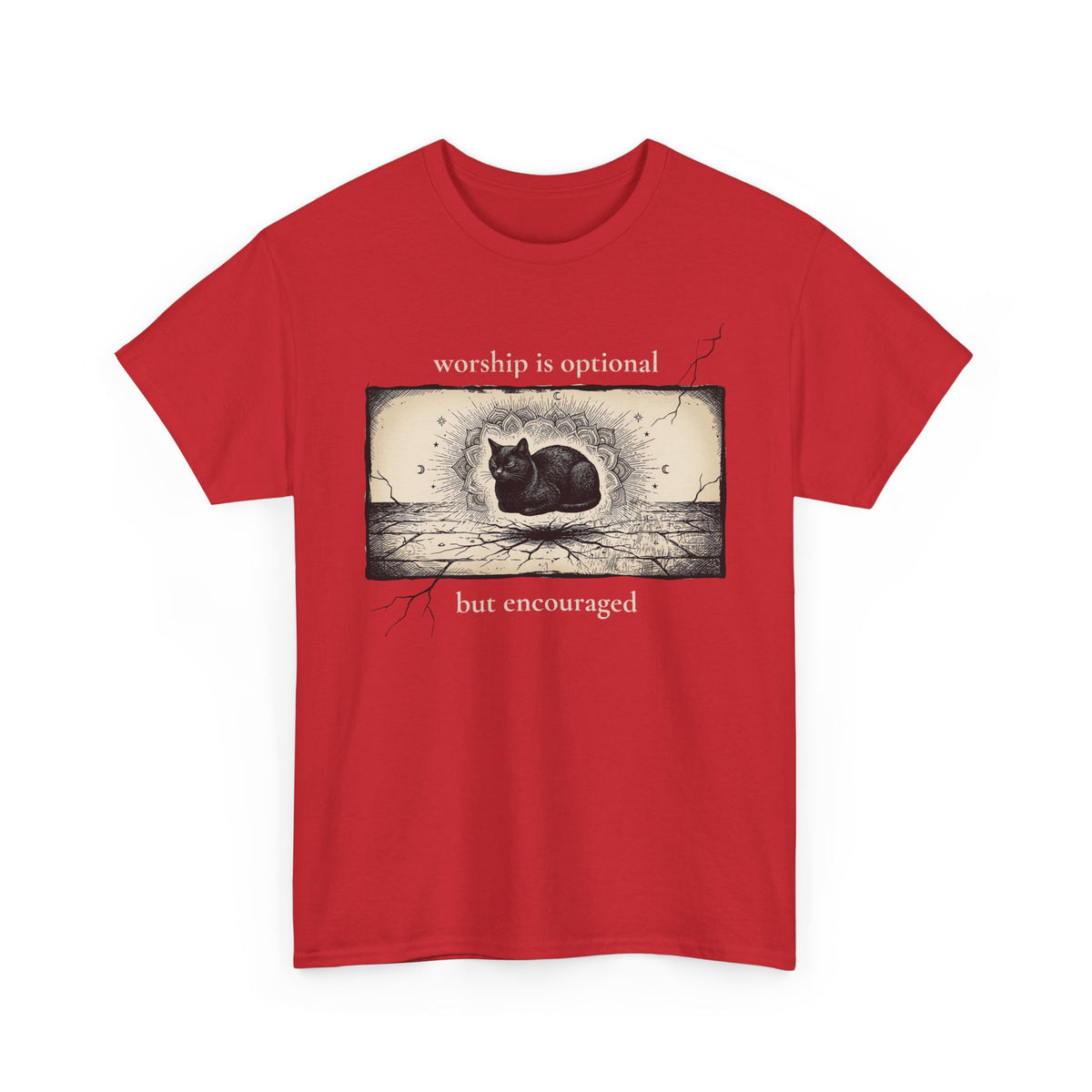 Worship Is Optional But Encouraged Cat T-Shirt