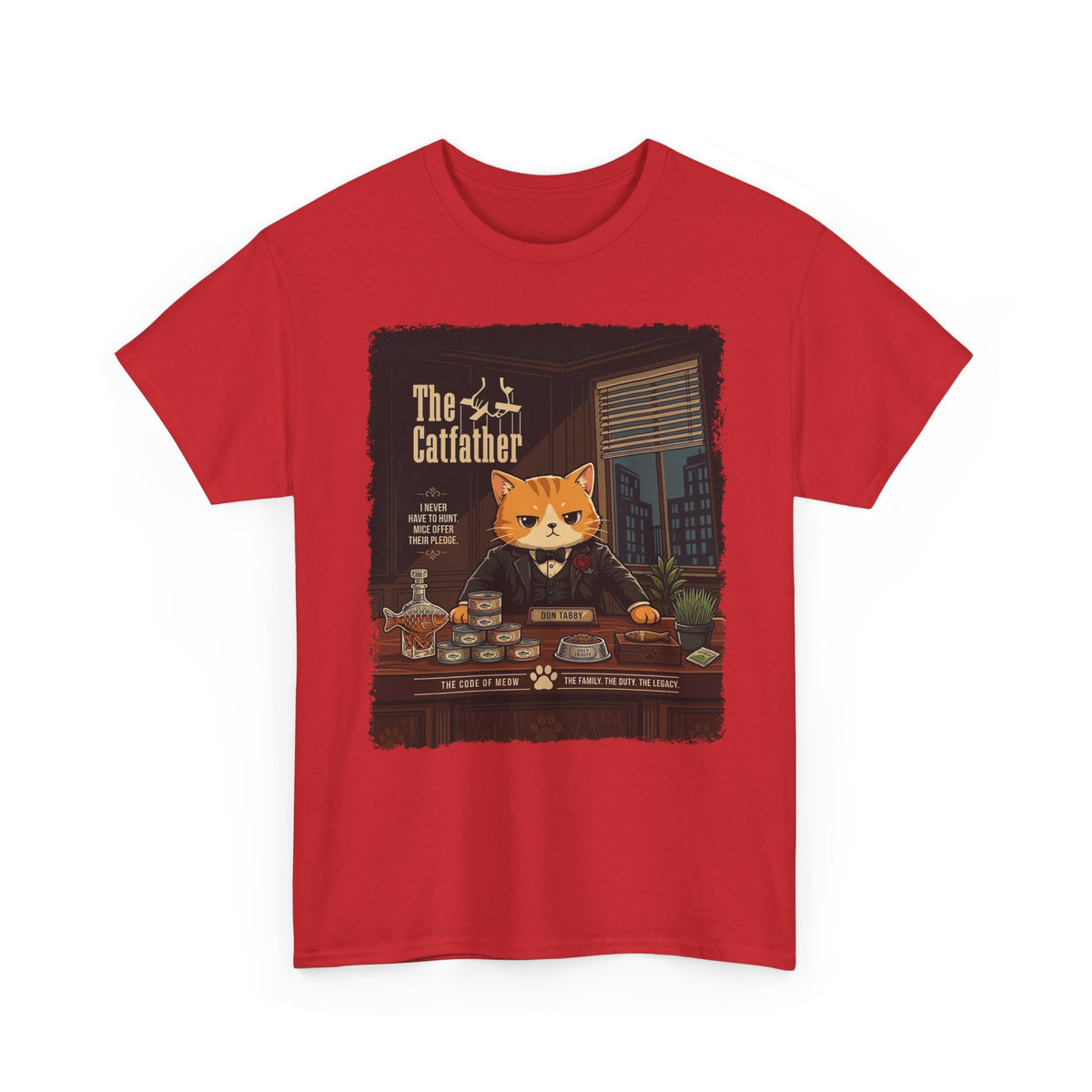 The Catfather T-Shirt — Funny Mafia Cat Tee for Cat Lovers