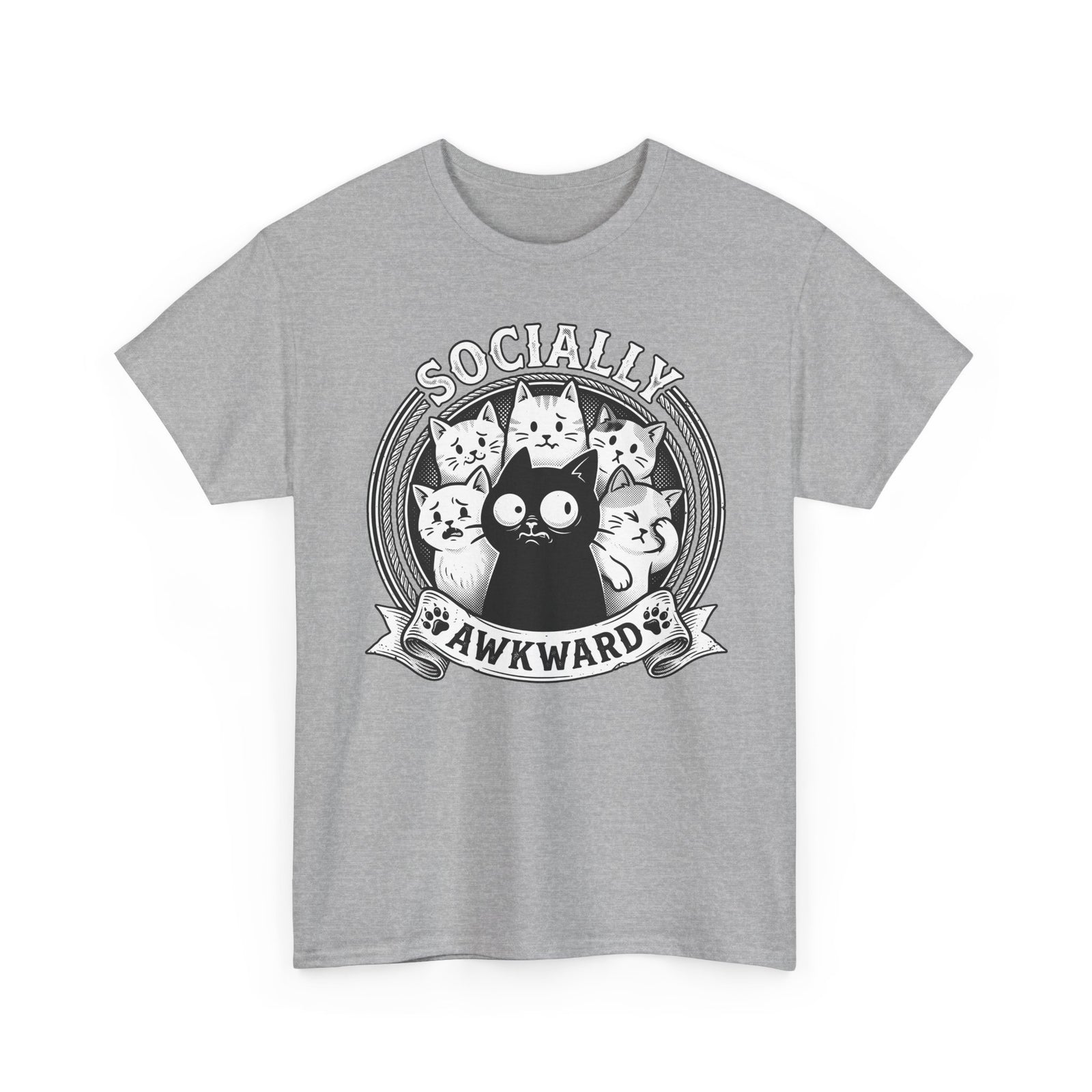 Socially Awkward Black Cat T-Shirt