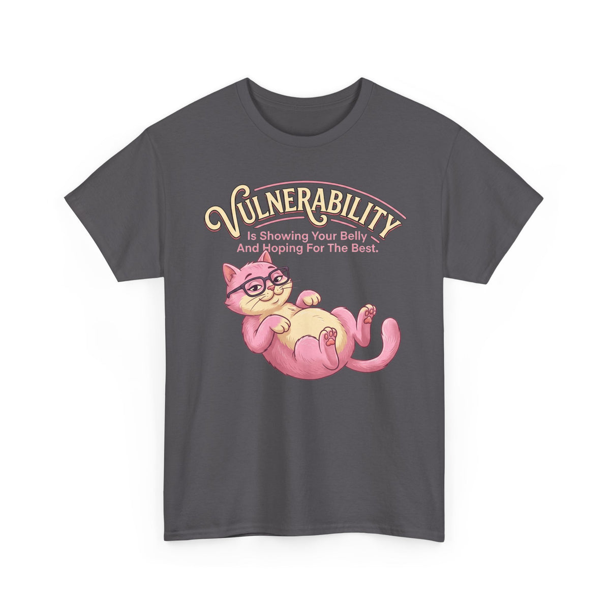Vulnerability Cat T‑Shirt — "Vulnerability is Showing Your Reality" Cute Self‑Care Tee