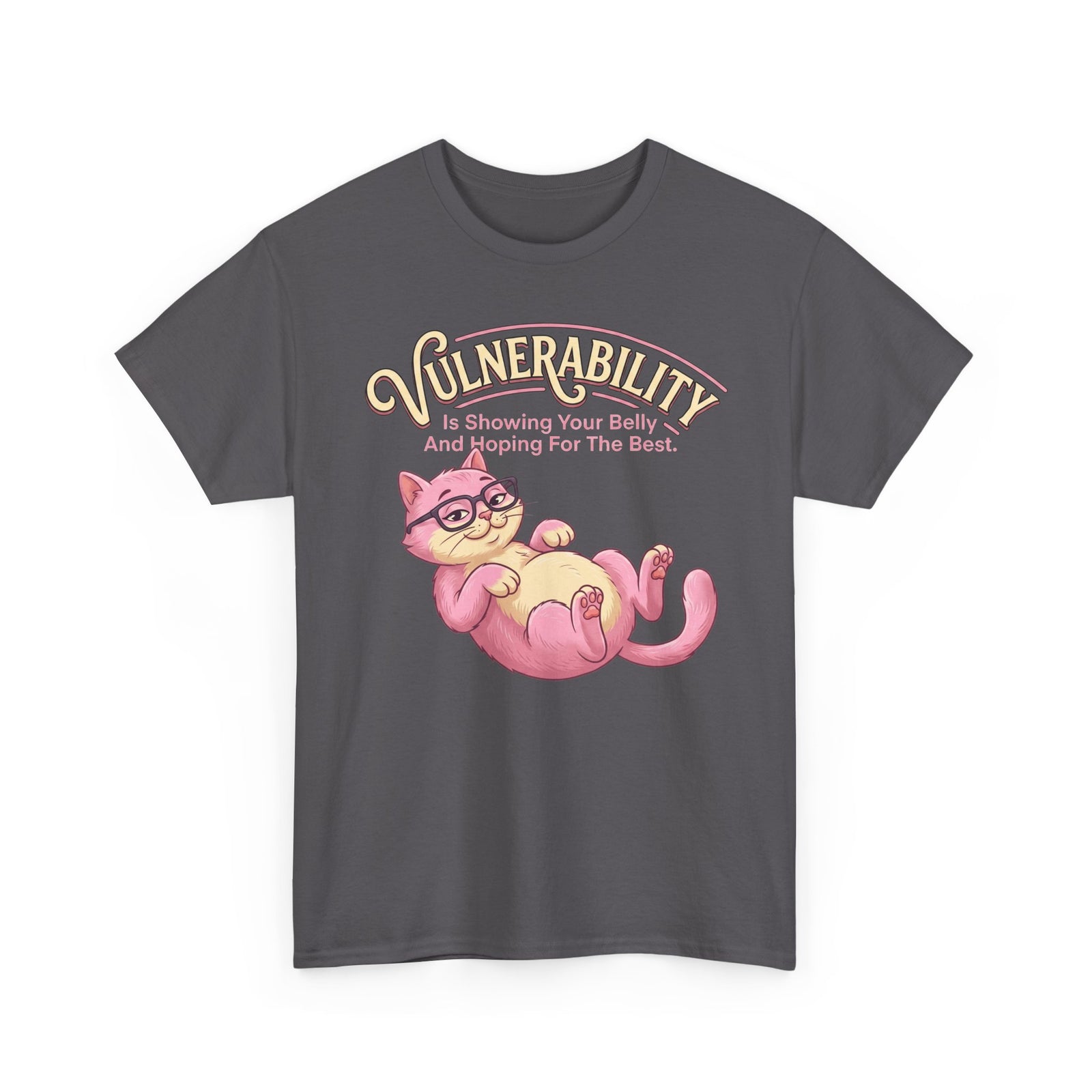 Vulnerability Cat T‑Shirt — "Vulnerability is Showing Your Reality" Cute Self‑Care Tee
