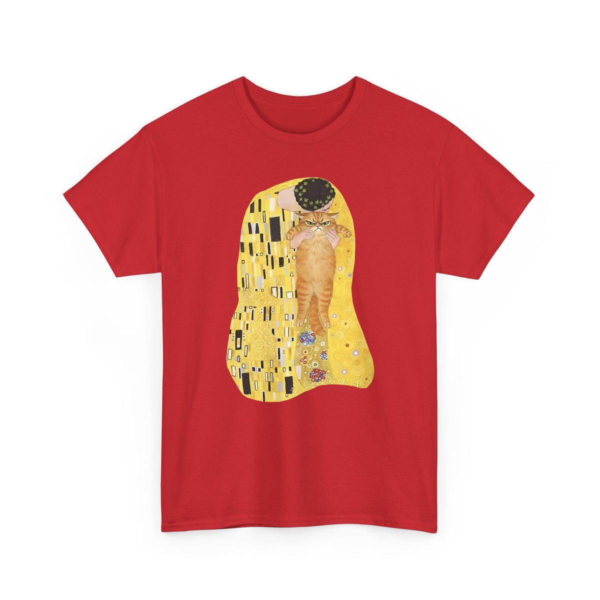 Cat & The Kiss T-Shirt — Romantic Cat Illustration Tee