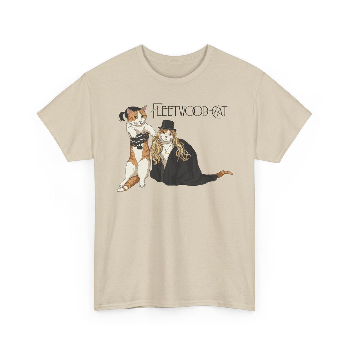 Fleetwood Cat T-Shirt – Vintage Band-Inspired Cat Graphic Tee