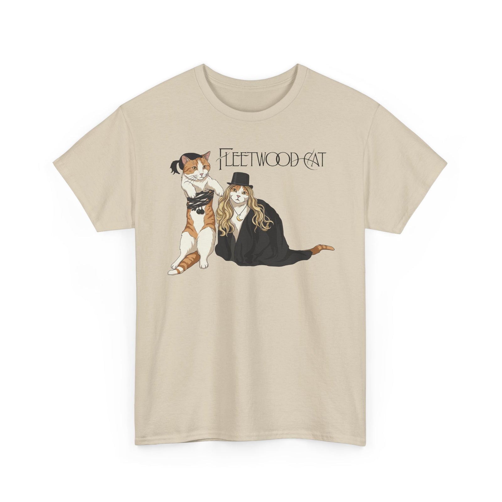 Fleetwood Cat T-Shirt – Vintage Band-Inspired Cat Graphic Tee