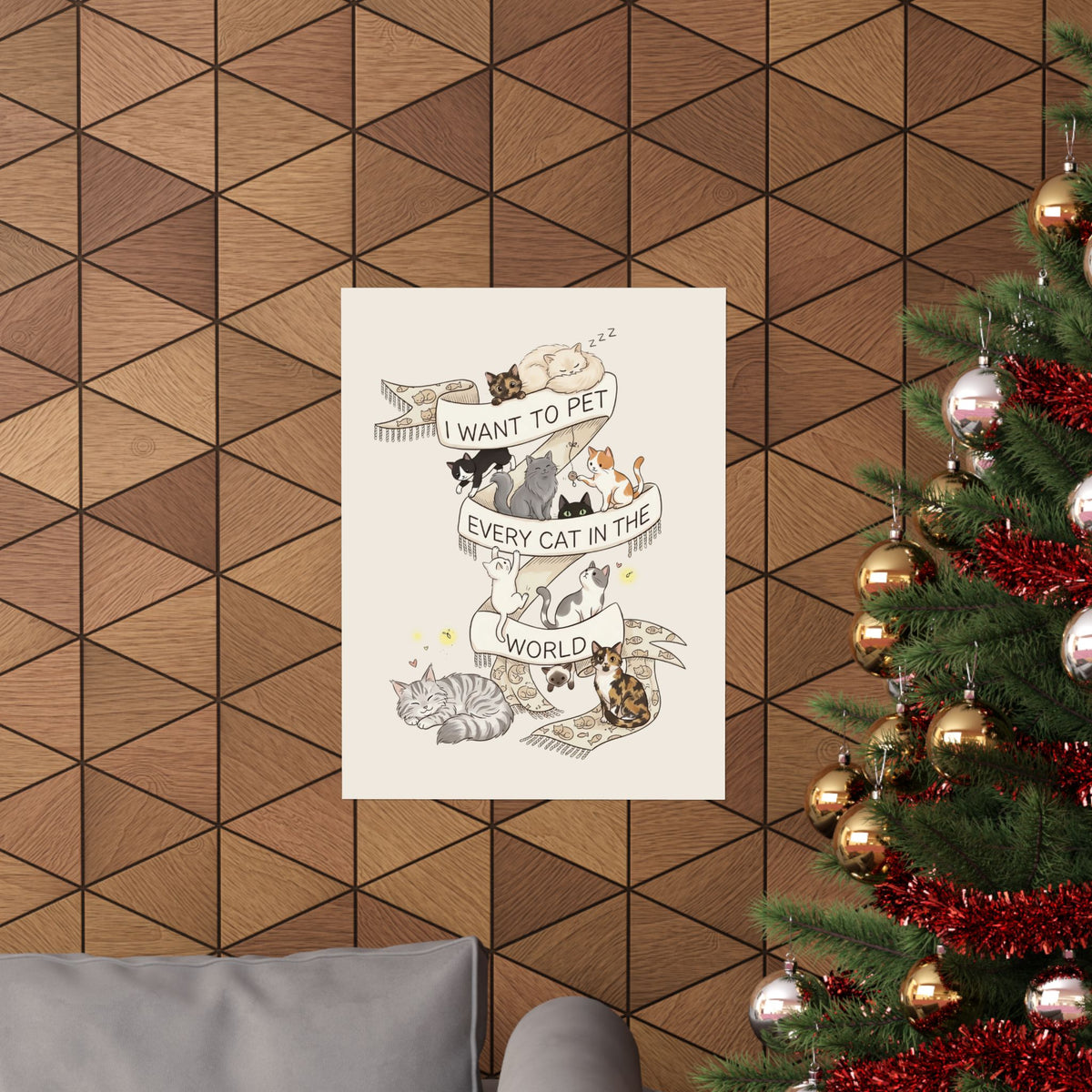 I Want to Pet Every Cat in the World Poster — Cat Lover Poster