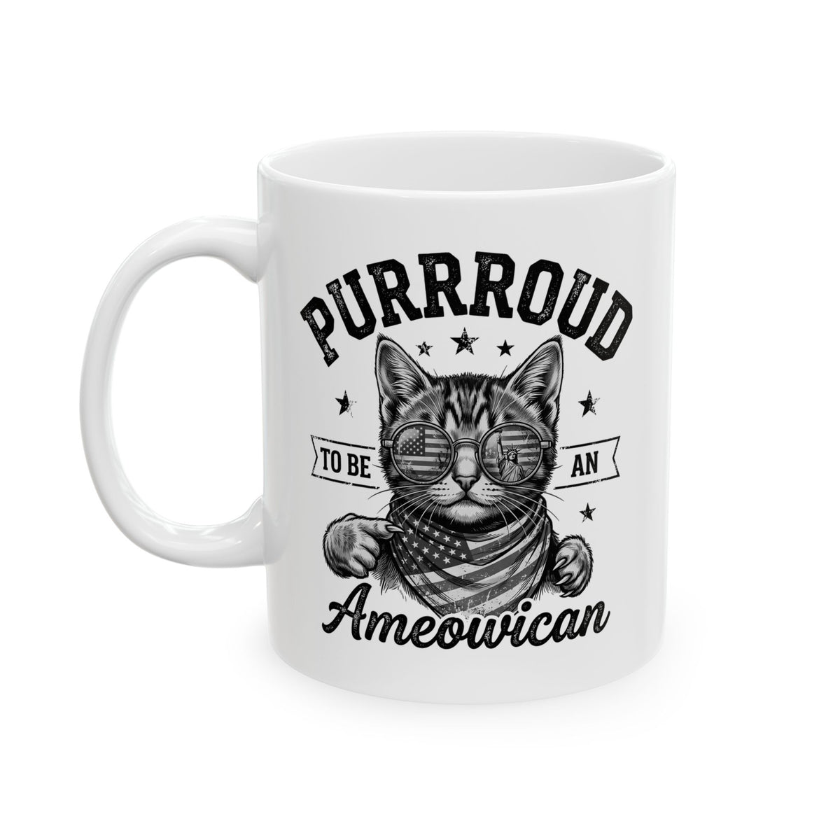 Purroud To Be An Ameowican Ceramic Mug