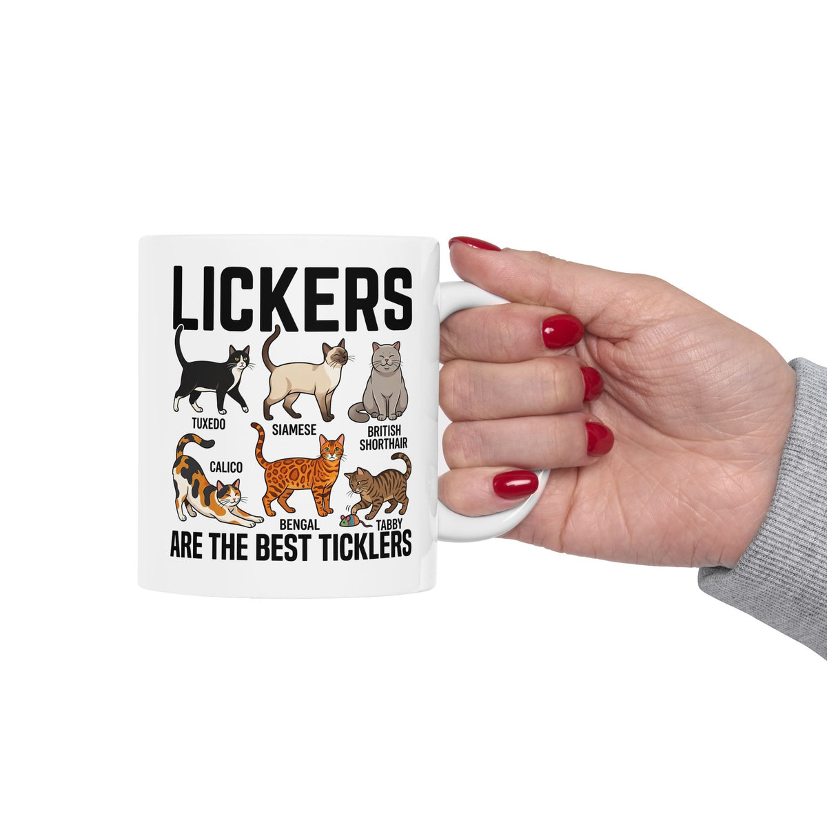 Cats Lickers Ceramic Mug Funny Cat Lover Mug