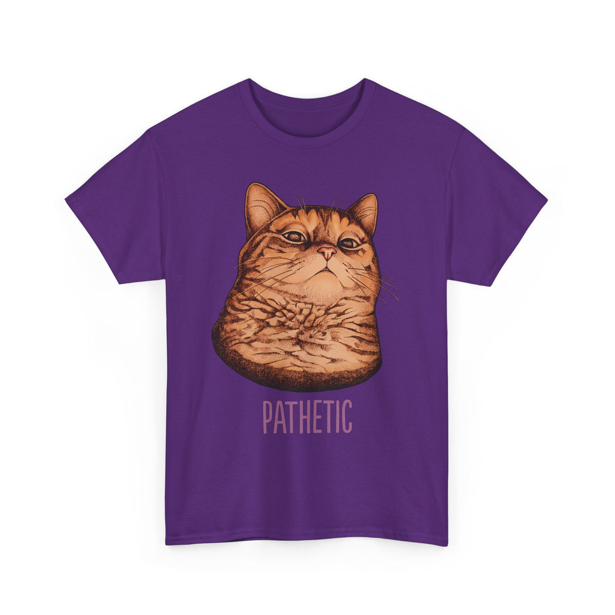 Pathetic Judgmental Cat T-Shirt — Funny Orange Tabby Meme Graphic Tee