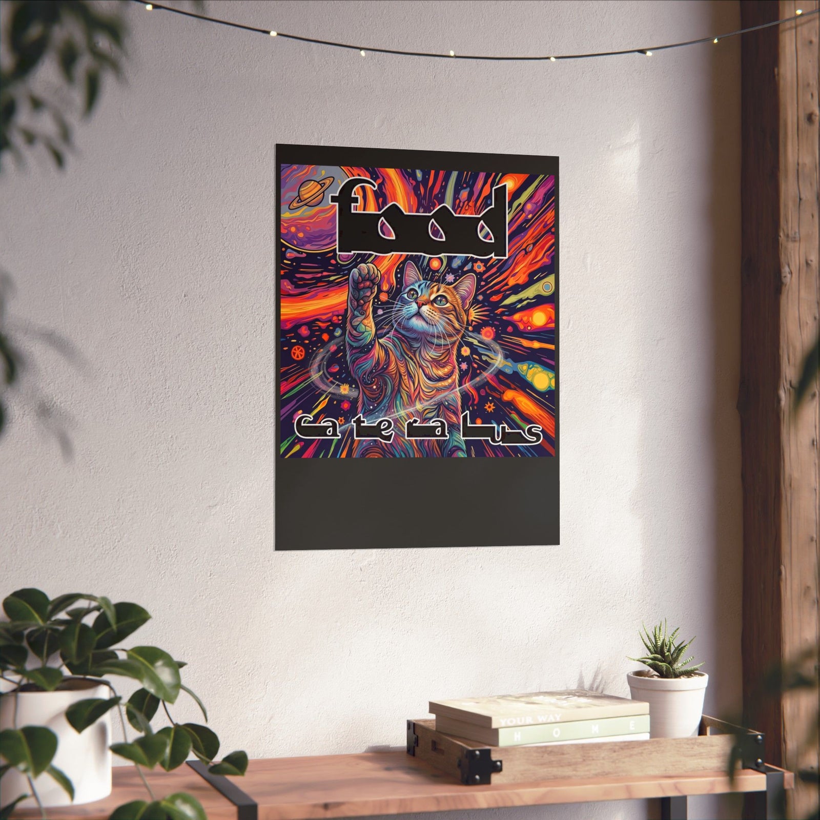 Funny Progressive Metal Cat Poster — Progressive Metal Band Cat Graphic Poster