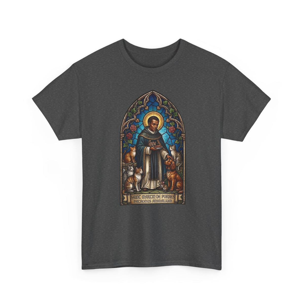 Saint Martin de Porres Cat Lovers T-Shirt — Patron of Animals Tee