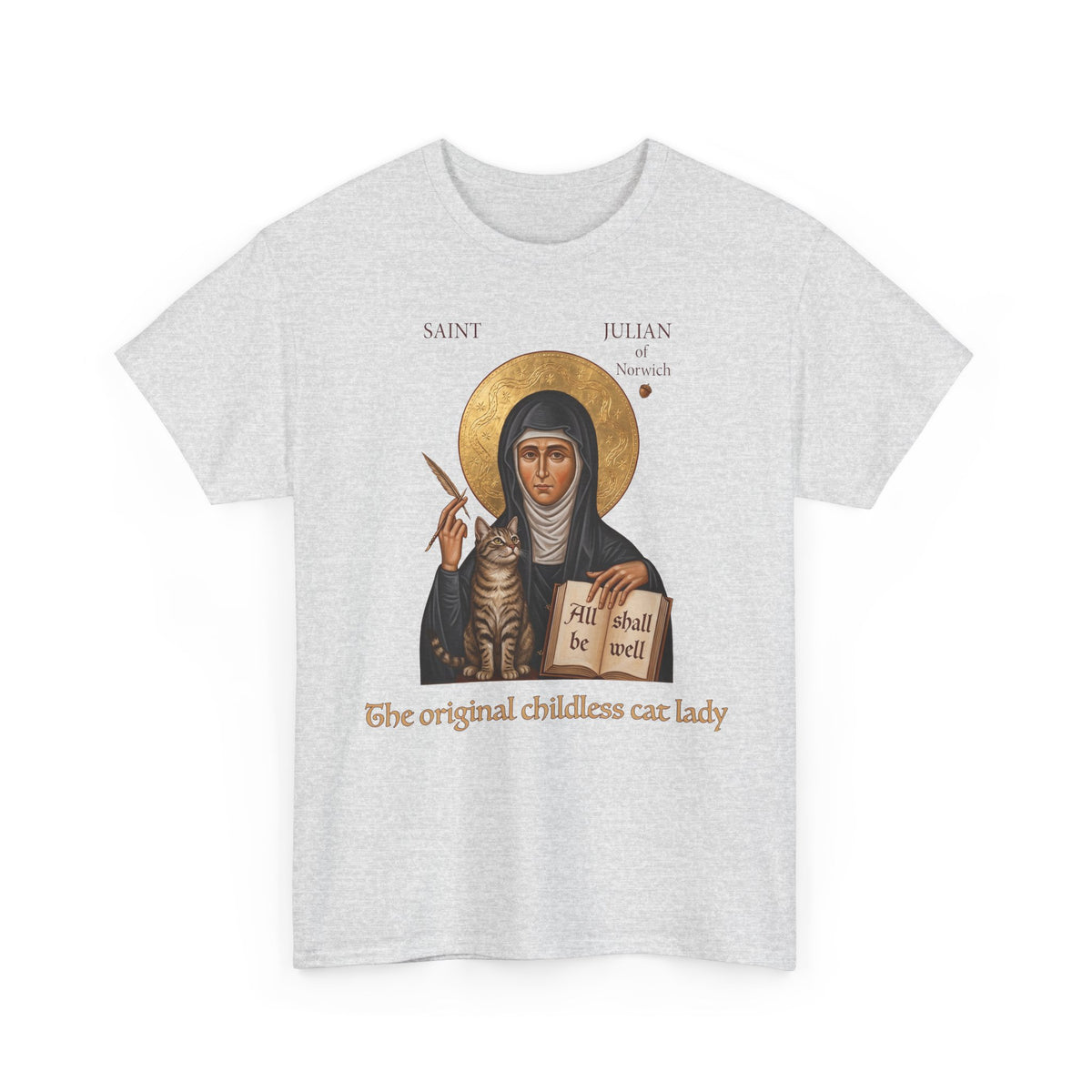 Saint Julian of Norwich Cat Lady T-Shirt — The Original Childless Cat Lady