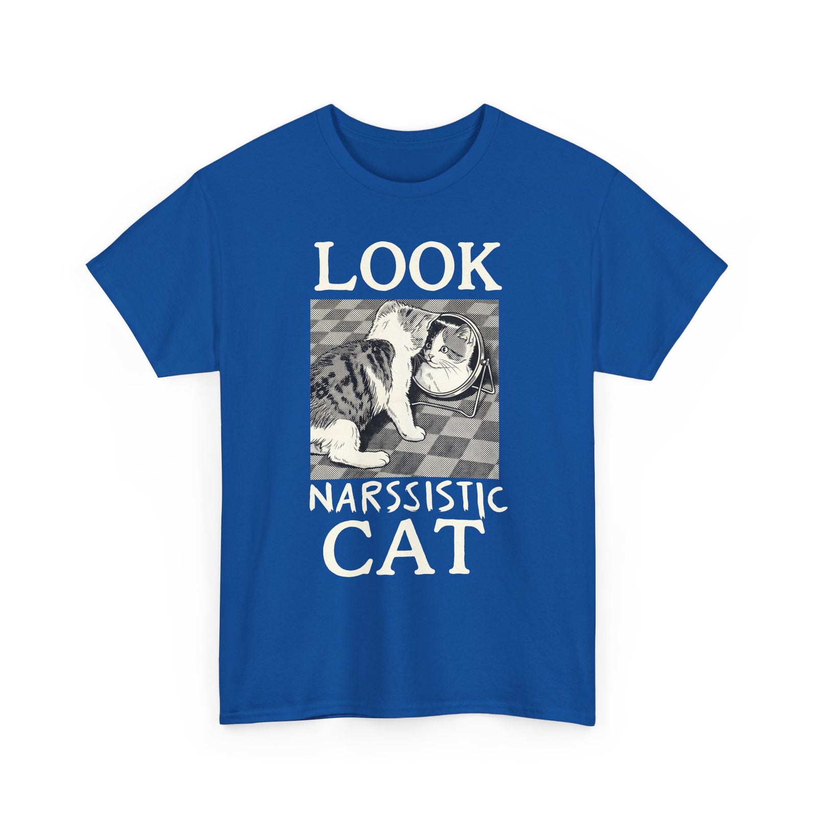 Look Narssistic Cat T-Shirt — Funny Mirror Reflection Tabby Tee