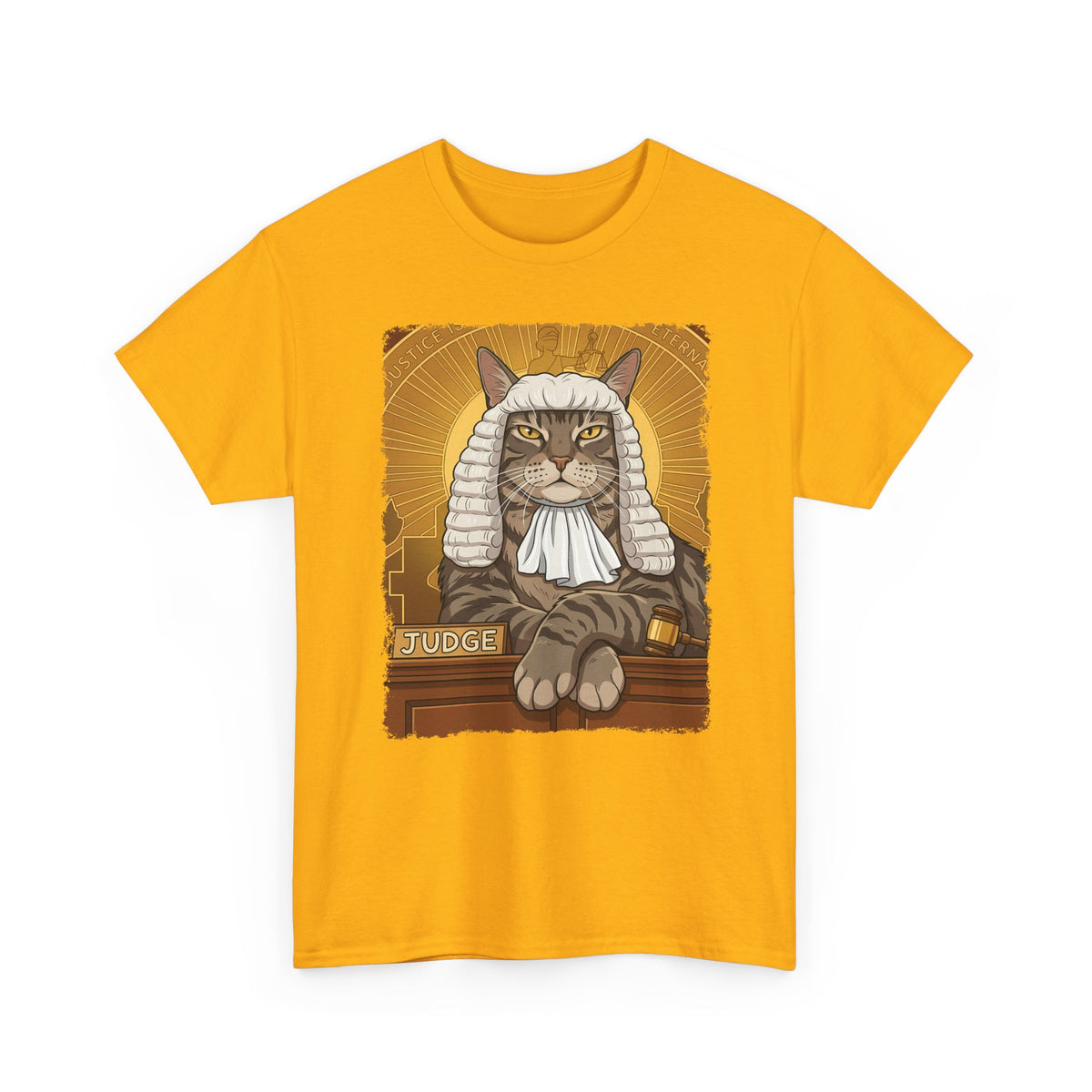 Cat Judge T-Shirt  Funny Cat Lawyer / Judge Graphic Tee