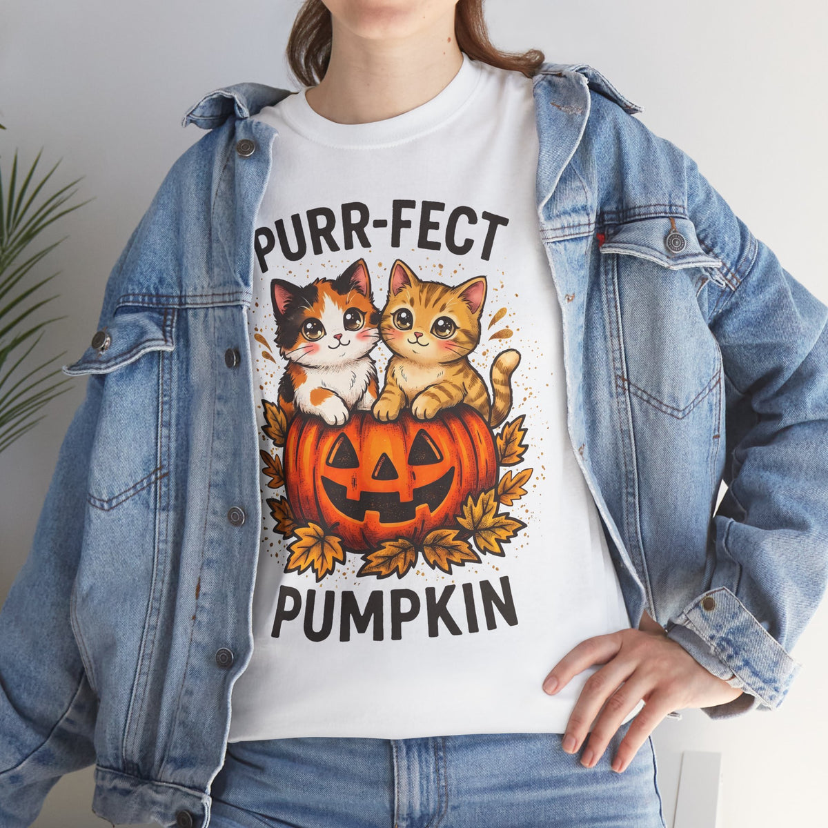 Purr-fect Pumpkin T-Shirt – Cute Halloween Cat Tee
