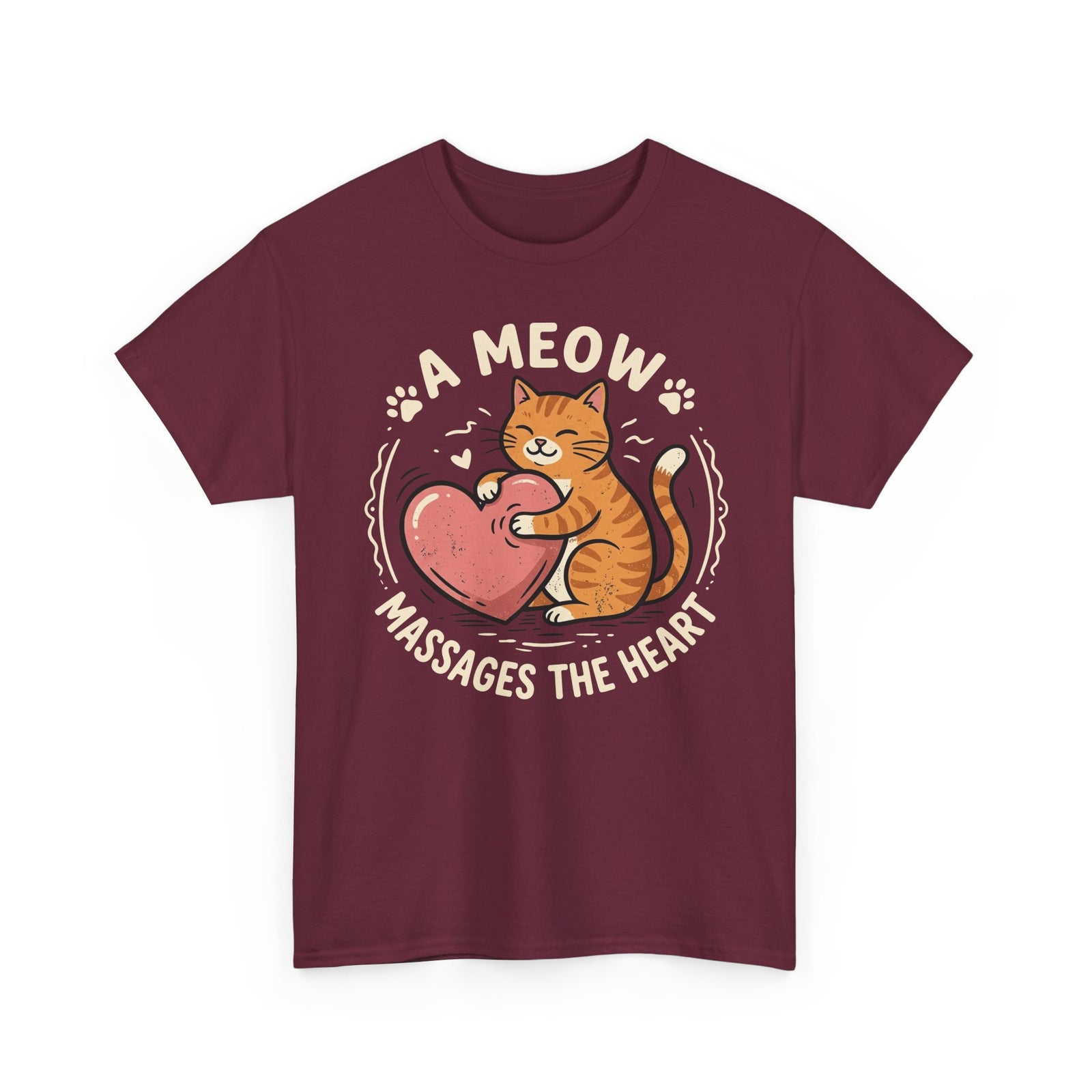 'A Meow Massages The Heart' Cat T-Shirt