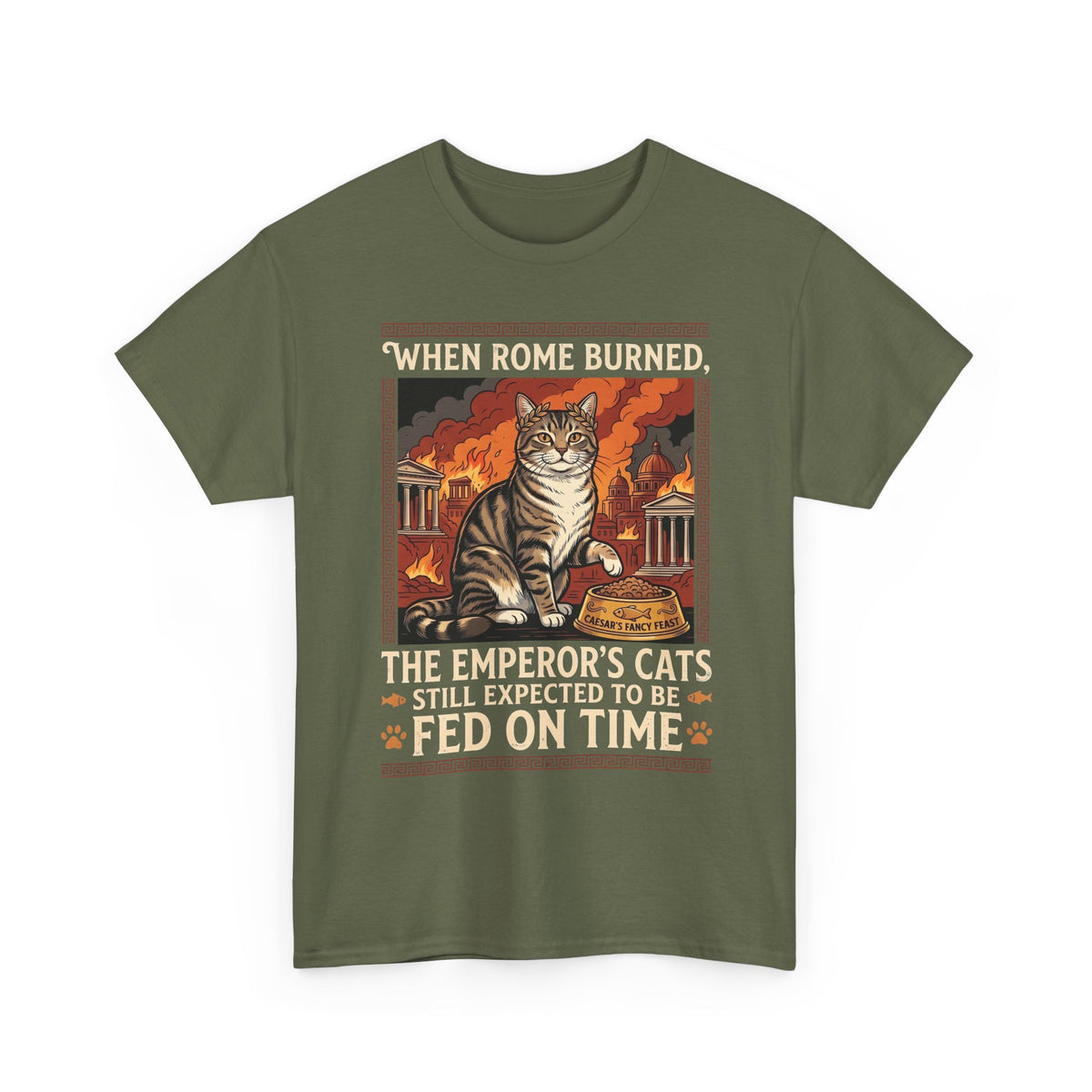 Ancient Roman 'Caesar' Cat Lover Tee