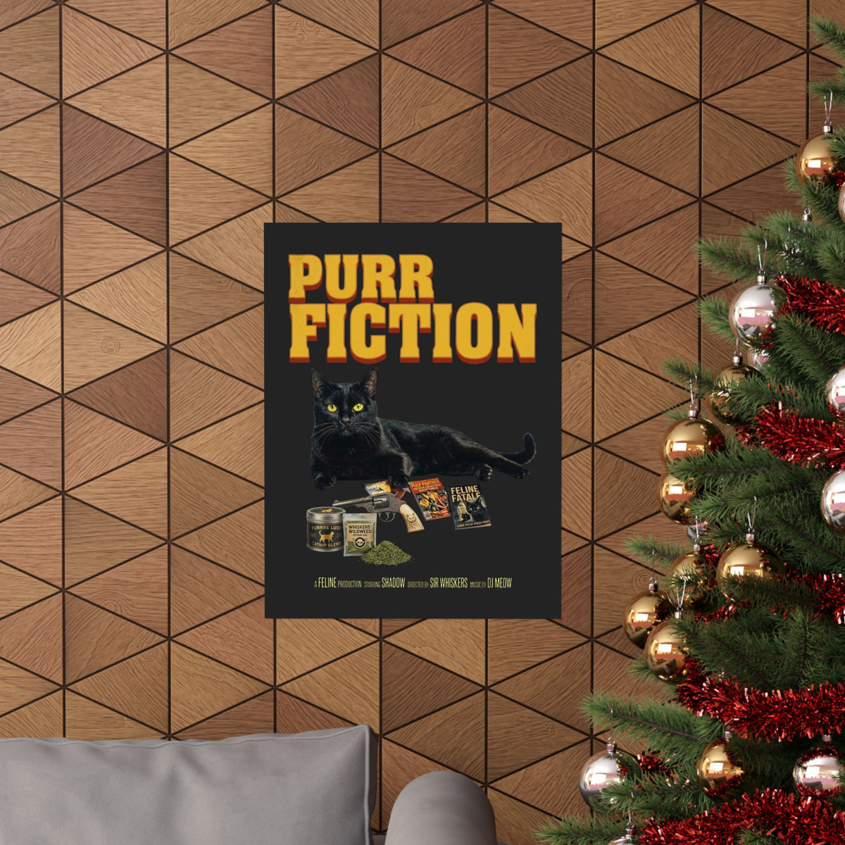 Purr Fiction Cat Parody Poster