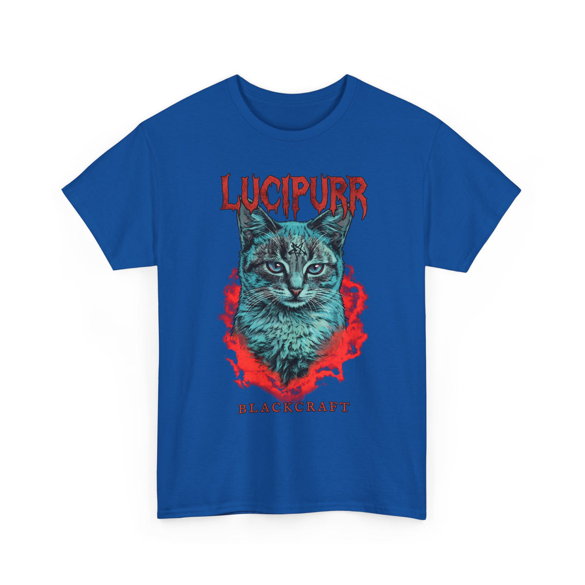 Lucipurr Blackcraft T-Shirt — Edgy Heavy Metal Satanic Cat Graphic Tee