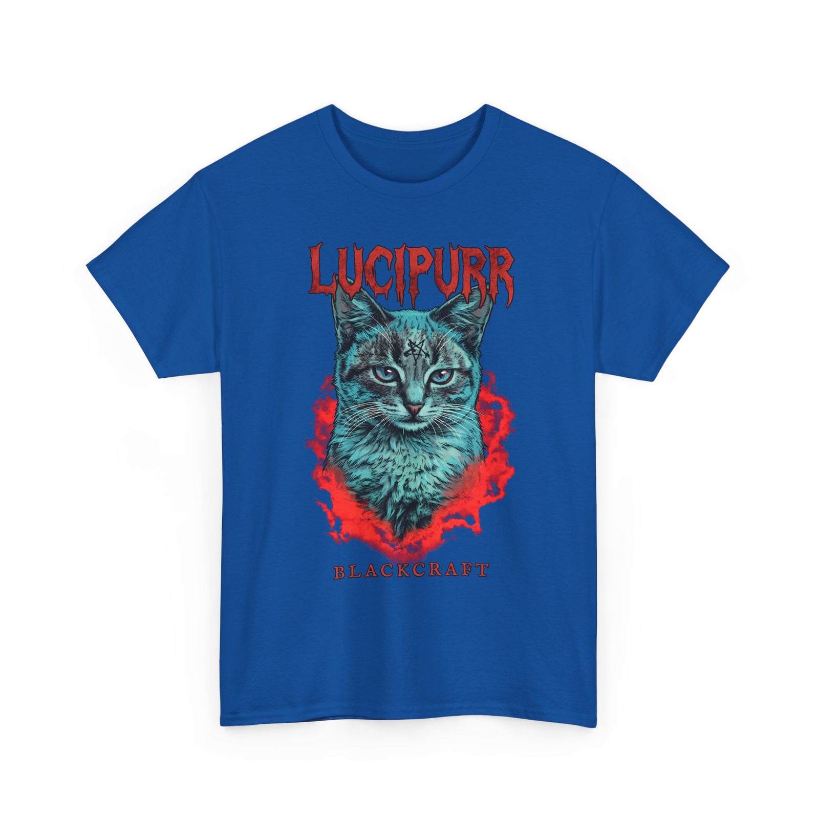 Lucipurr Blackcraft T-Shirt — Edgy Heavy Metal Satanic Cat Graphic Tee