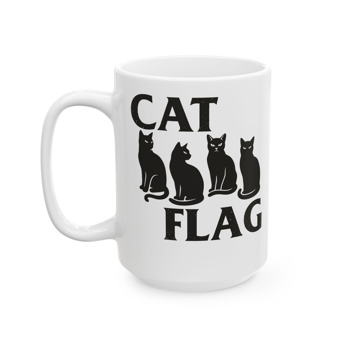 Cat Flag Ceramic Mug Feline Graphic Mug