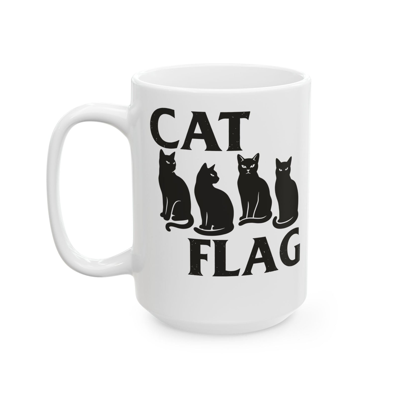 Cat Flag Ceramic Mug Feline Graphic Mug