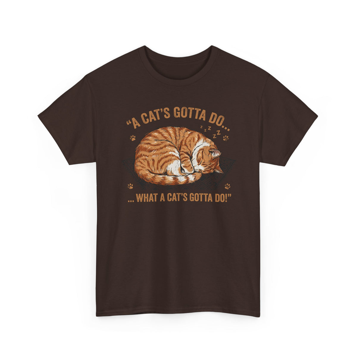Cat Lover T-Shirt — Sleeping Cat Graphic Tee