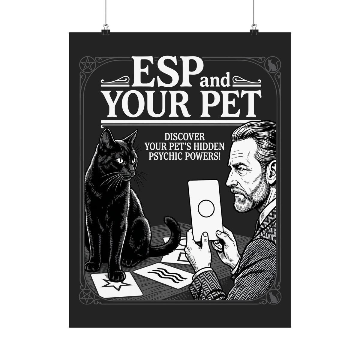 ESP &amp; Your Pet Cat Poster — Psychic Cat Lover Poster