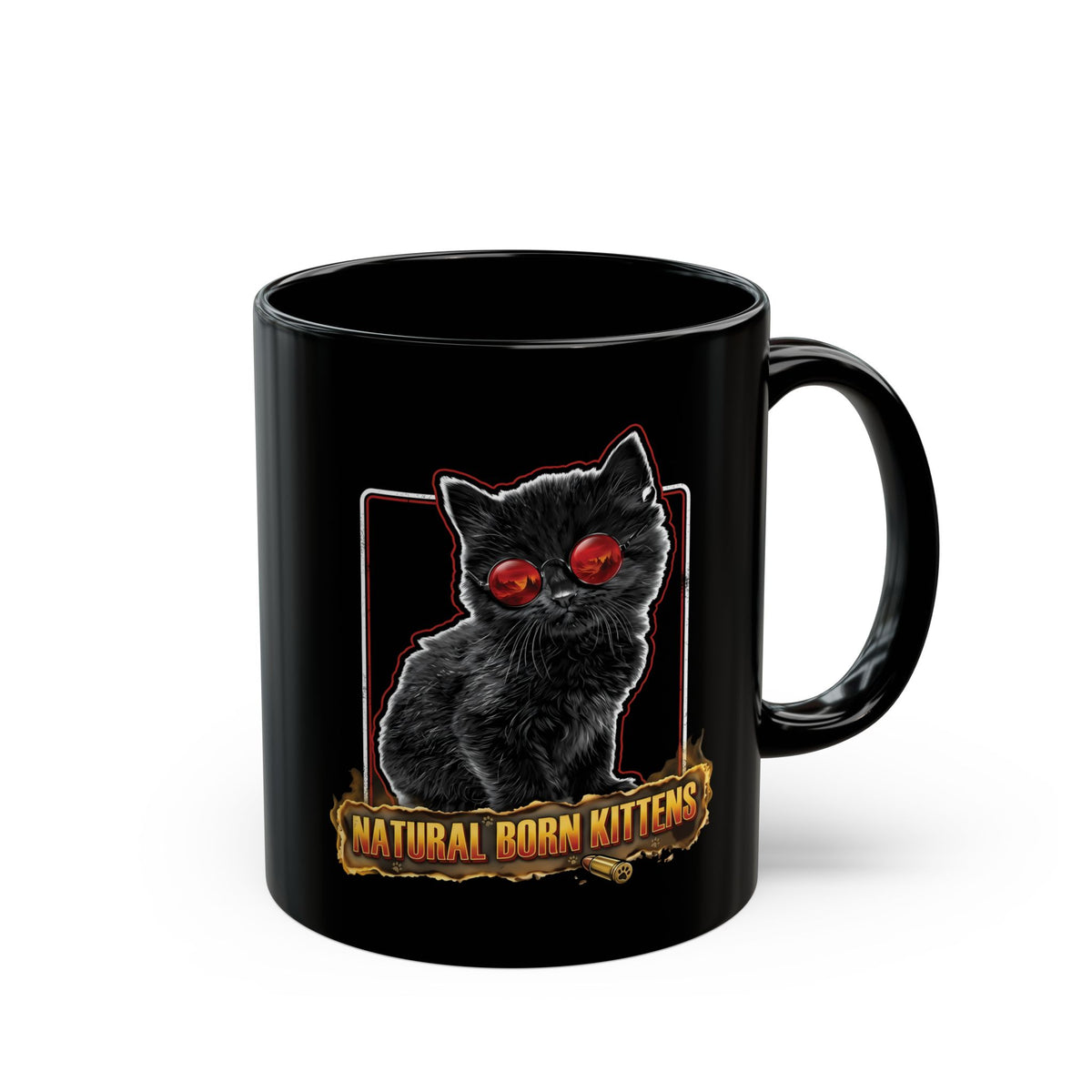 Natural Born Kittens Black Mug