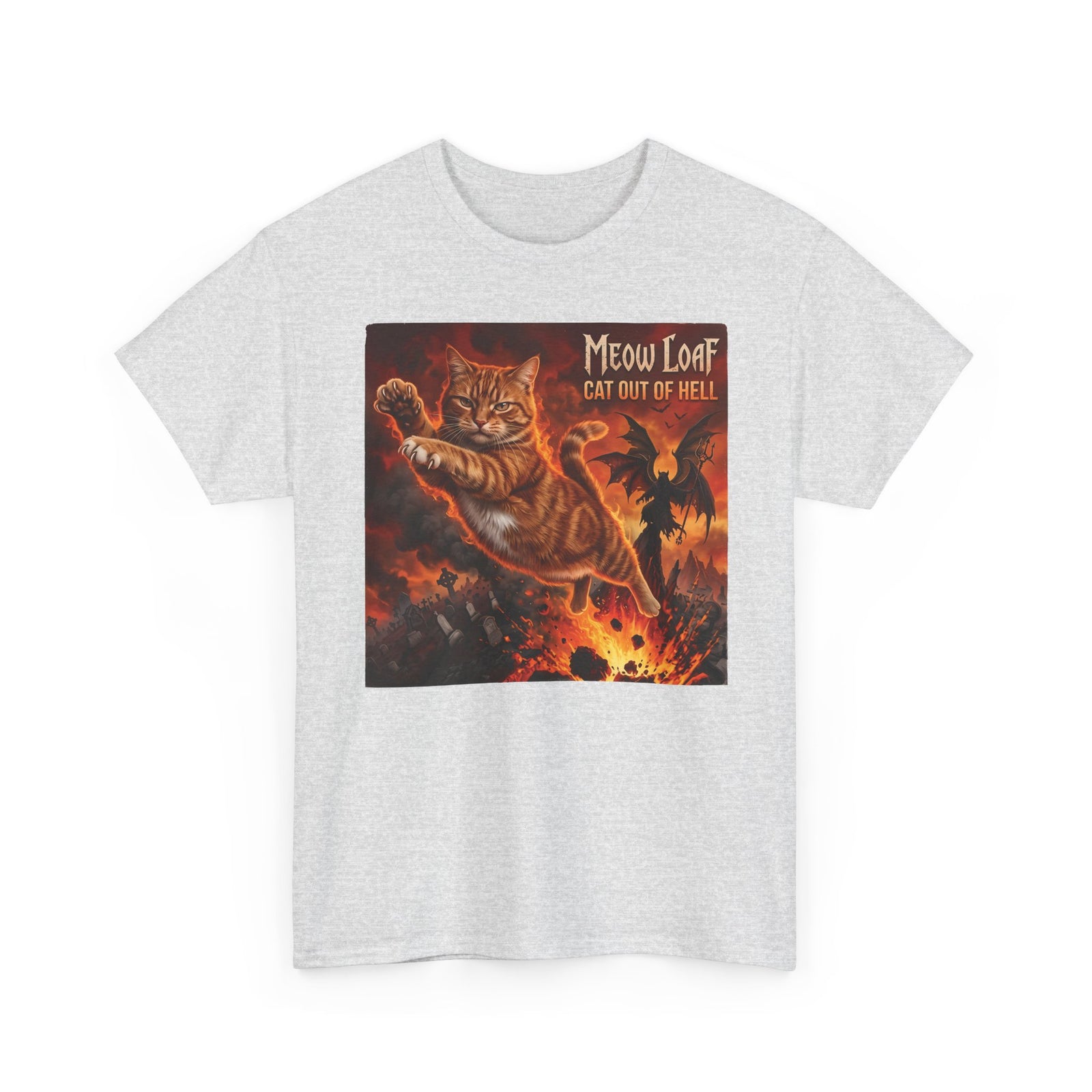 Meow Loaf Cat Out of Hell T-Shirt — Funny Gothic Cat Tee